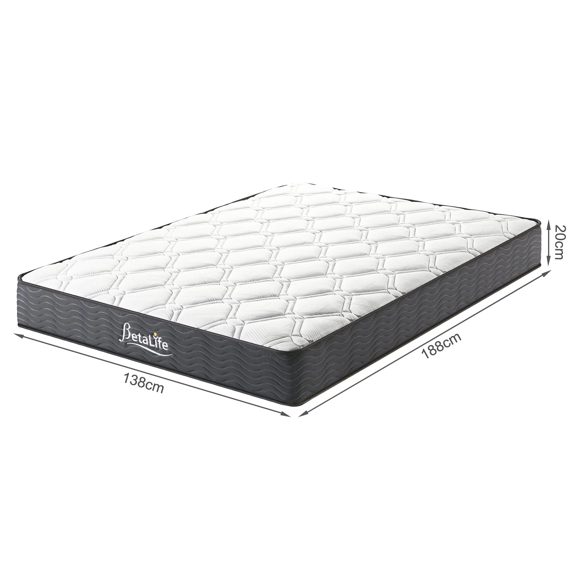 Basics Plus Bonnell Spring Mattress with Protector & Pillow - Double - Image 20