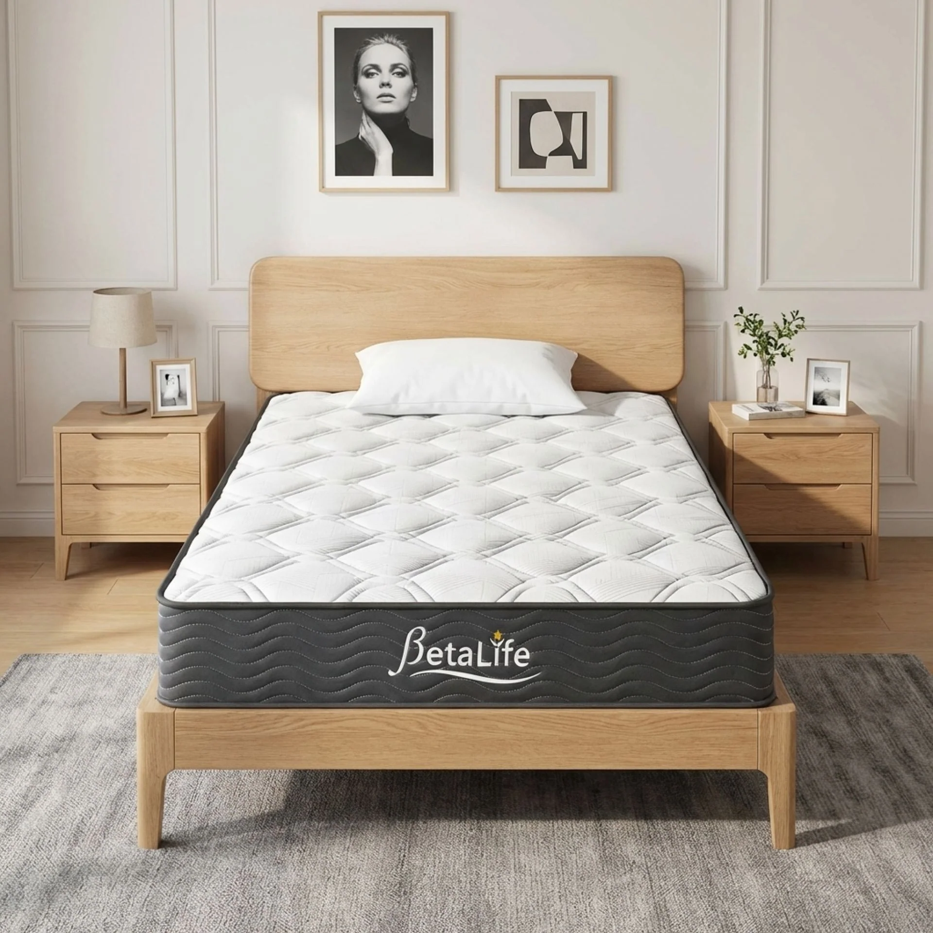 Basics Plus Bonnell Spring Mattress with Protector & Pillow - King Single
