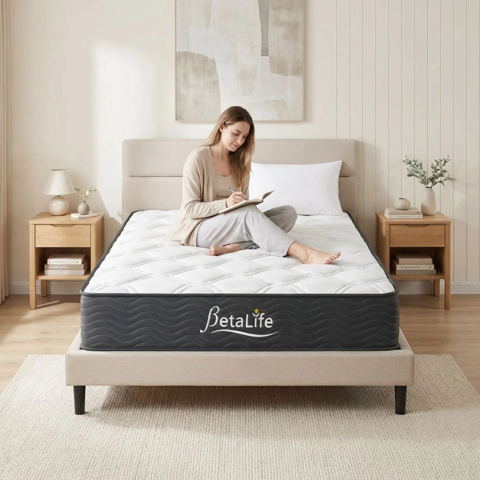 Basics Plus Bonnell Spring Mattress with Protector & Pillow - King Single - Image 2