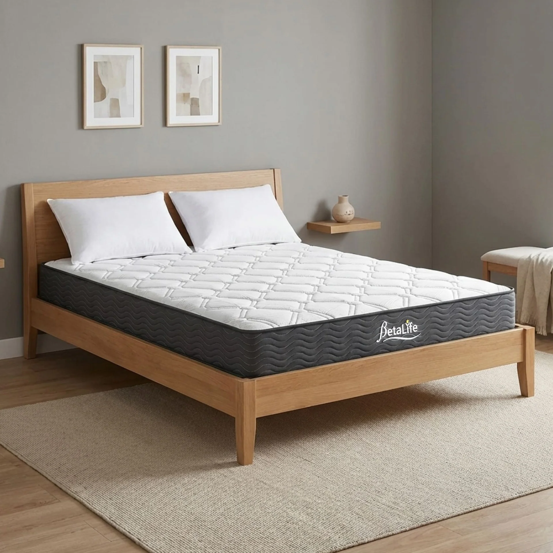 Basics Plus Bonnell Spring Mattress with Protector & Pillow - Queen - Image 16