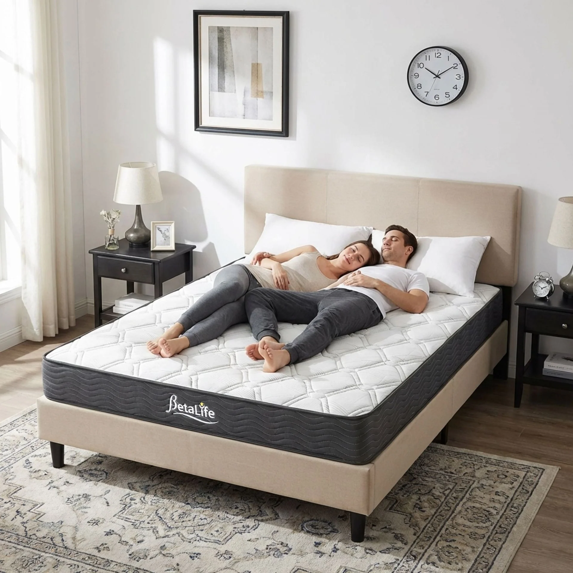 Basics Plus Bonnell Spring Mattress with Protector & Pillow - Queen - Image 17