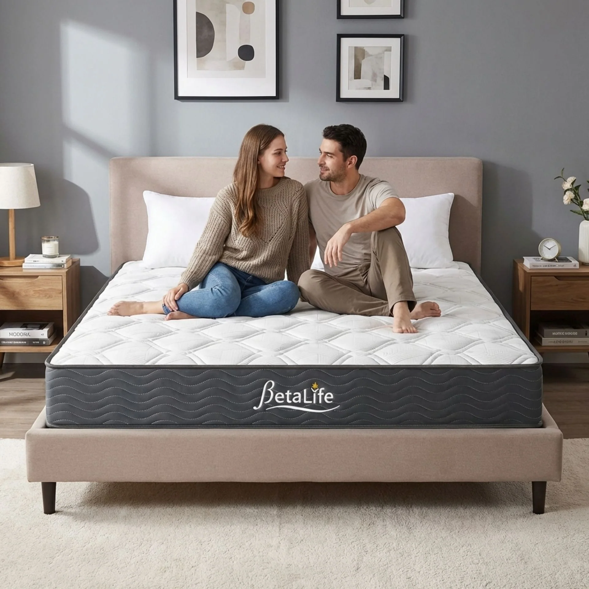 Basics Plus Bonnell Spring Mattress with Protector & Pillow - Queen - Image 18