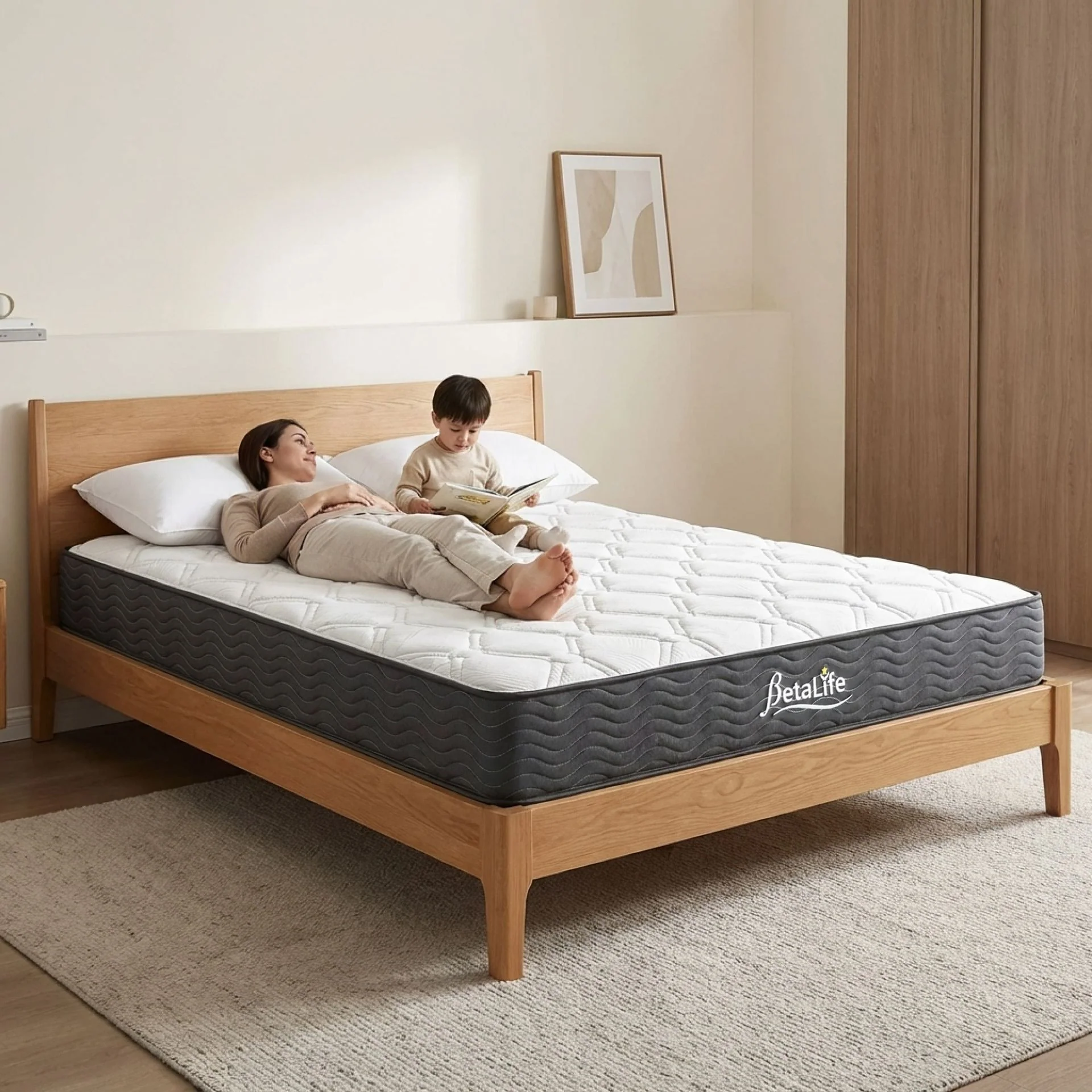 Basics Plus Bonnell Spring Mattress with Protector & Pillow - Queen - Image 19