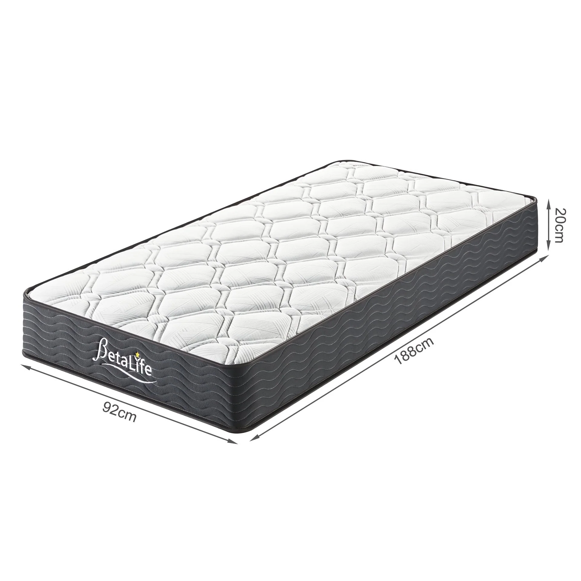 Basics Plus Bonnell Spring Mattress with Protector & Pillow - Single - Image 10
