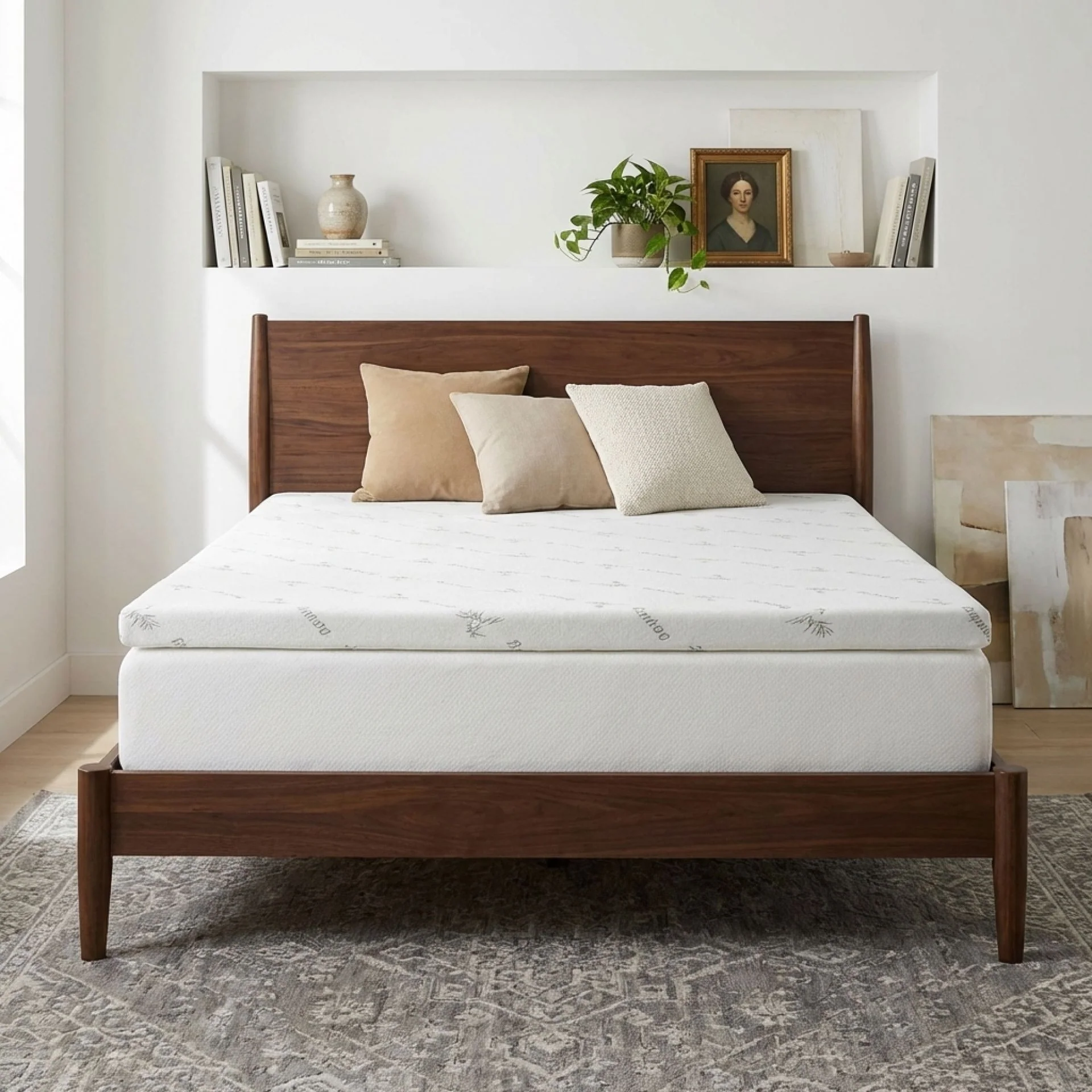 Comfort Plush Gel Memory Foam Mattress Topper - King - Image 2
