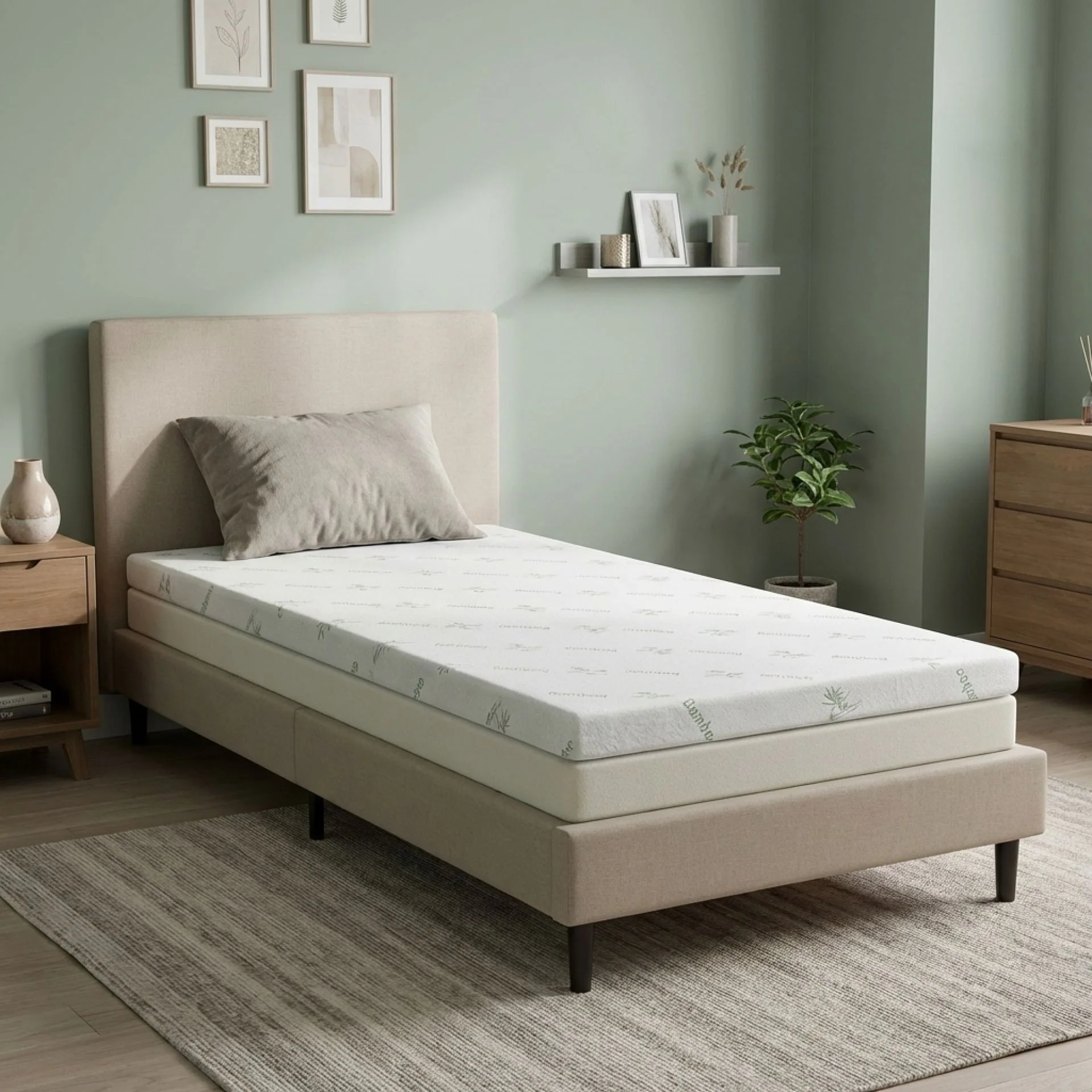 Dream Flip Dual Sided Memory Foam Mattress Topper - King Single