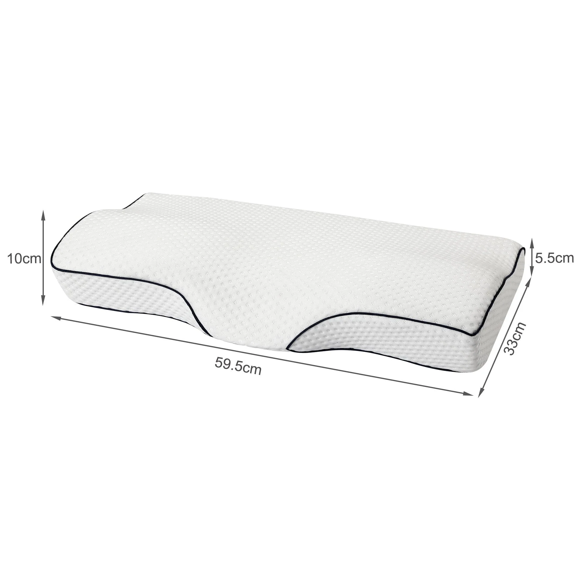 Form Fit Memory Foam Contour Neck Support Pillow 59.5cm x 33cm x 10.5/5.5cm - Image 11