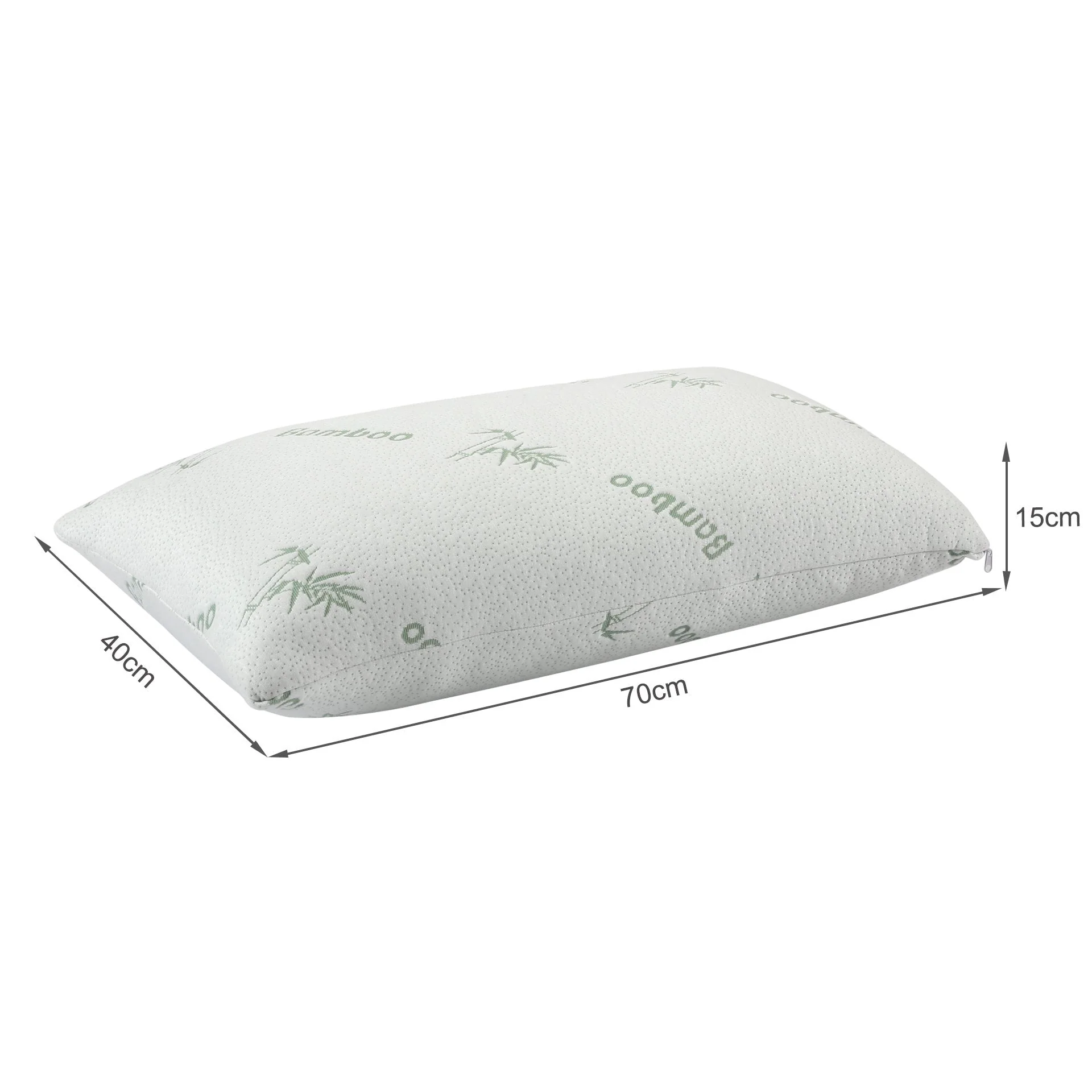 Purity Rest Shredded Memory Foam Pillow 70 x 40 x 15 CM - Set of 2 - Image 7