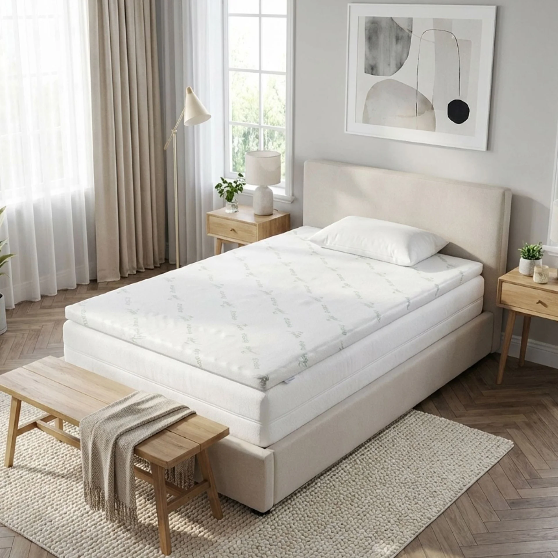 Gel Memory Foam Mattress Topper - King Single - Image 3