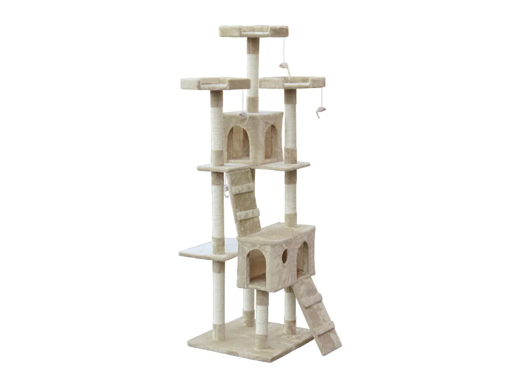 BINGO Cat Tree House 185cm 7 Levels - BEIGE - Image 2