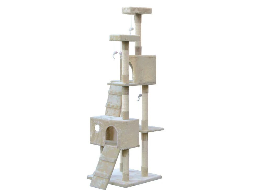BINGO Cat Tree House 185cm 7 Levels - BEIGE - Image 3