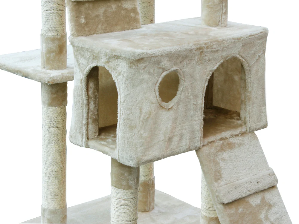 BINGO Cat Tree House 185cm 7 Levels - BEIGE - Image 5