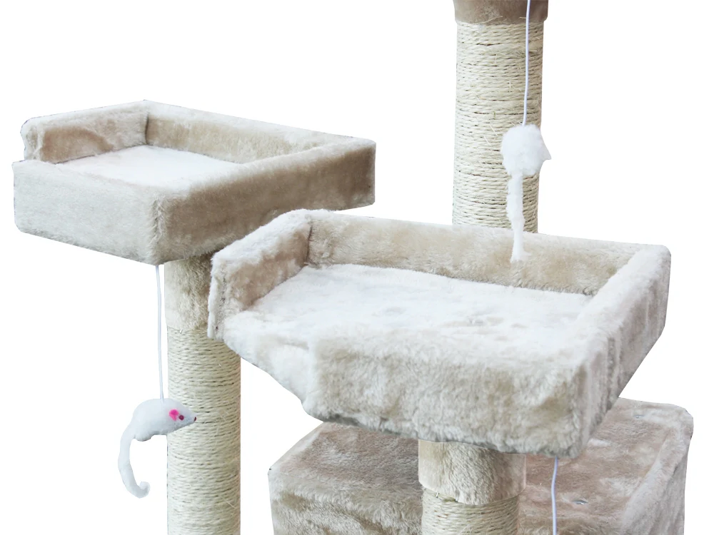 BINGO Cat Tree House 185cm 7 Levels - BEIGE - Image 7
