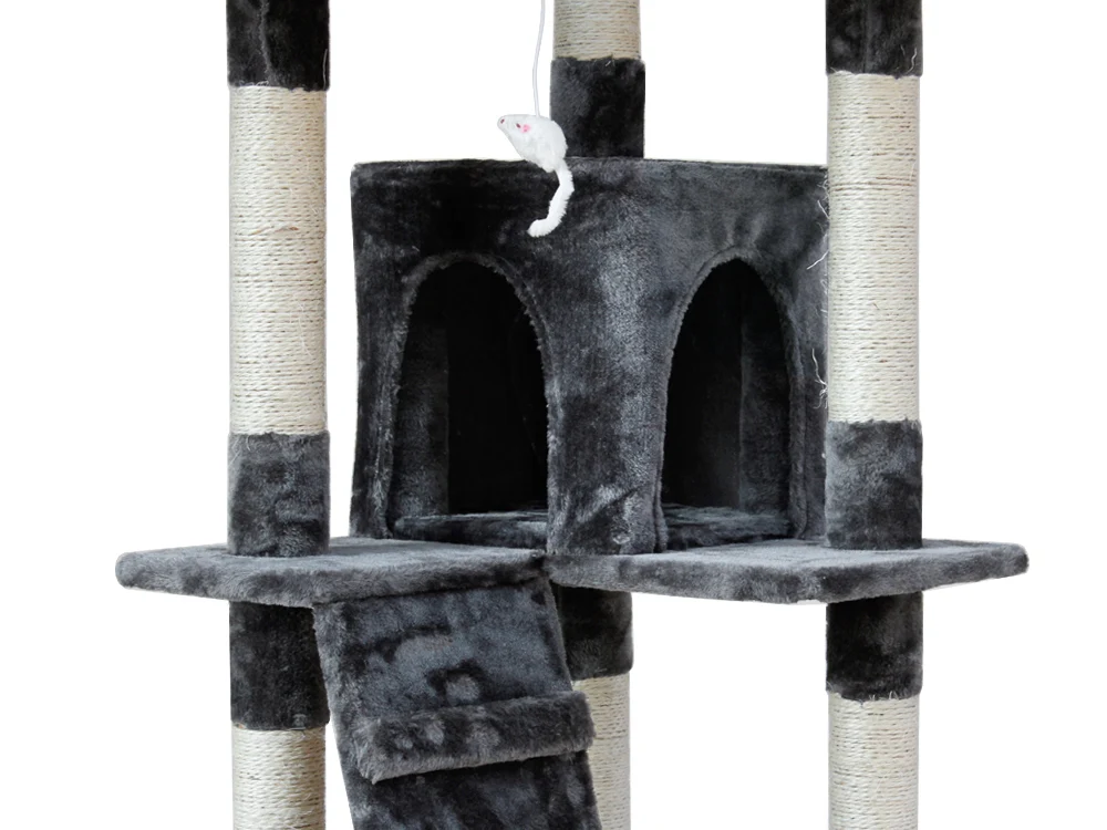 BINGO Cat Tree House 185cm 7 Levels - GREY - Image 6