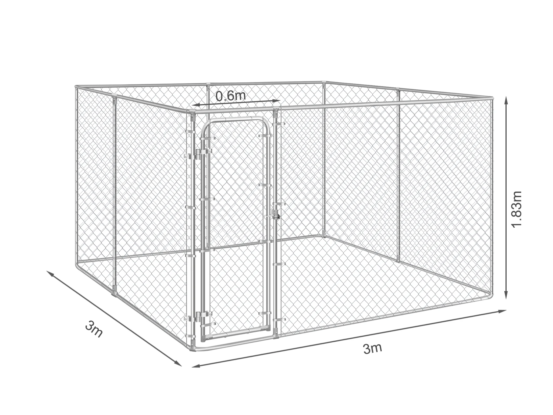 Bingo Dog Kennel and Run 3 x 3 x 1.83m - Image 6