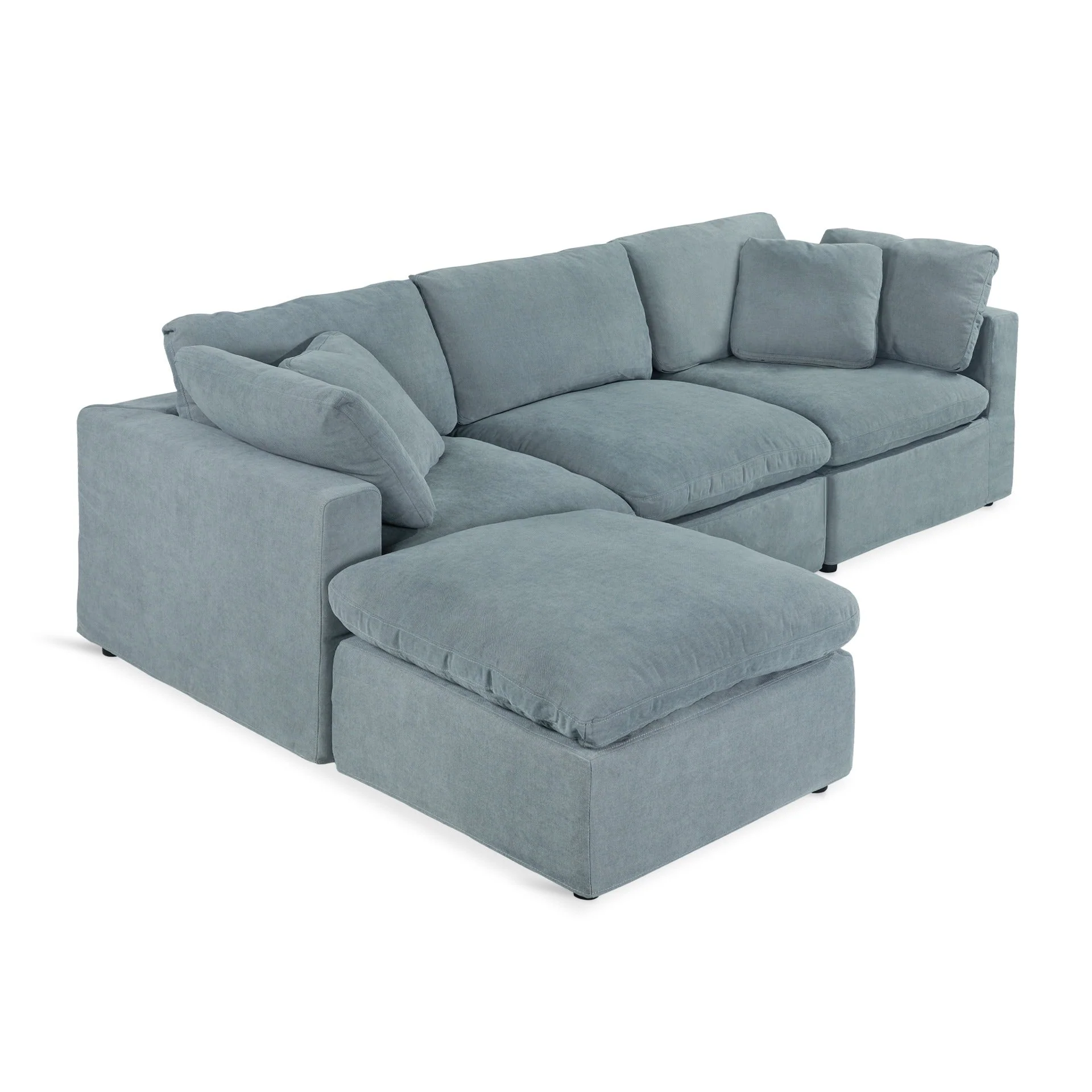 Bishopston Duck Feather Filled Modular Sofa - Grey - Image 10