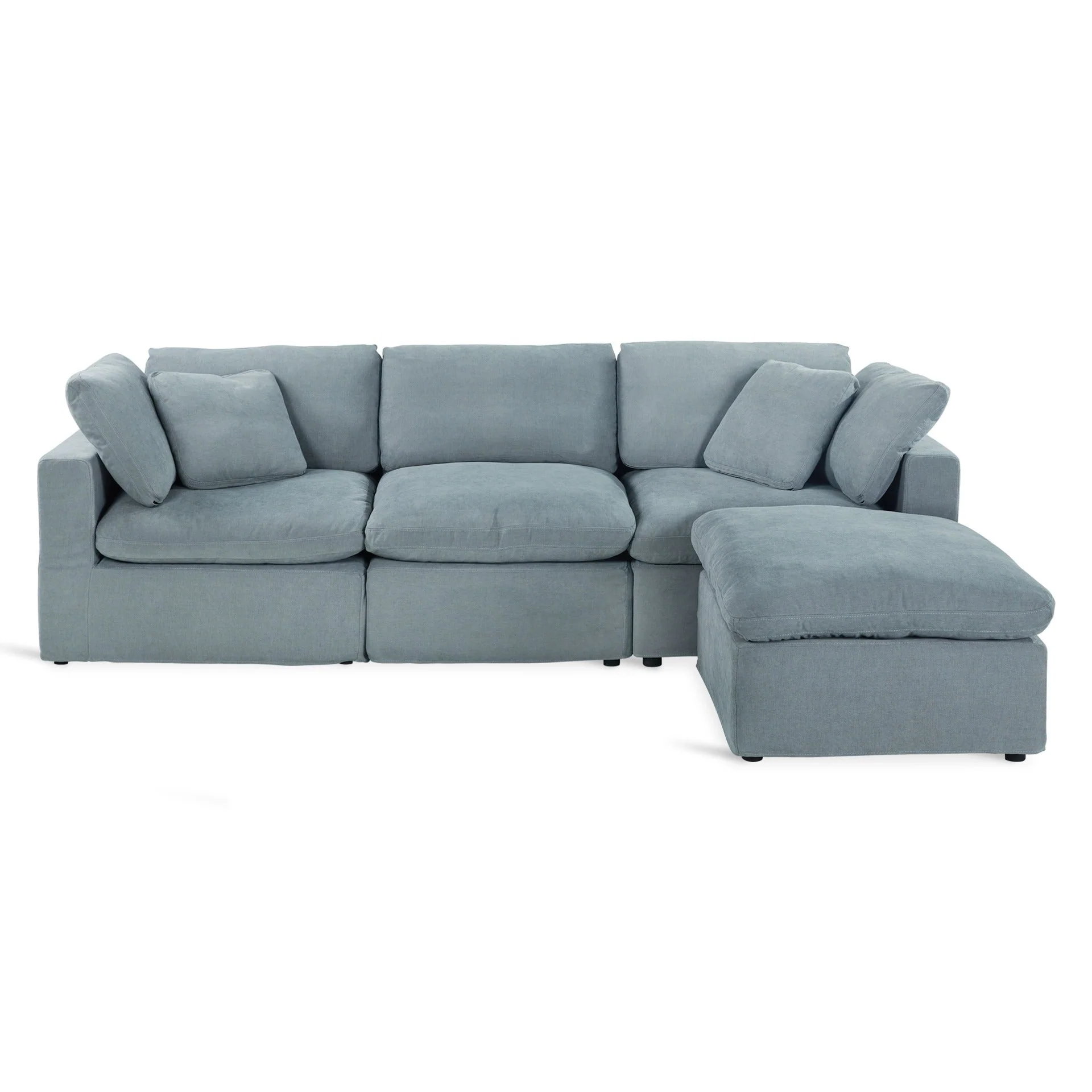 Bishopston Duck Feather Filled Modular Sofa - Grey - Image 9
