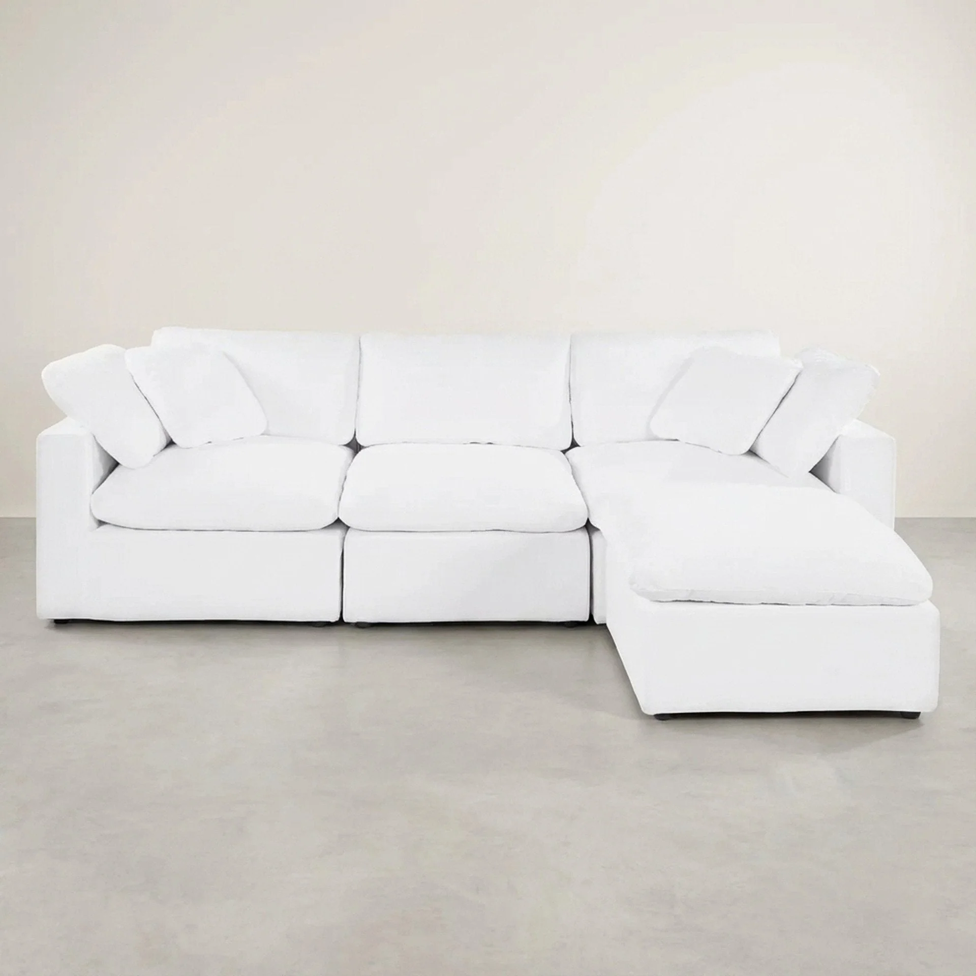 Bishopston Duck Feather Filled Modular Sofa - White - Image 7