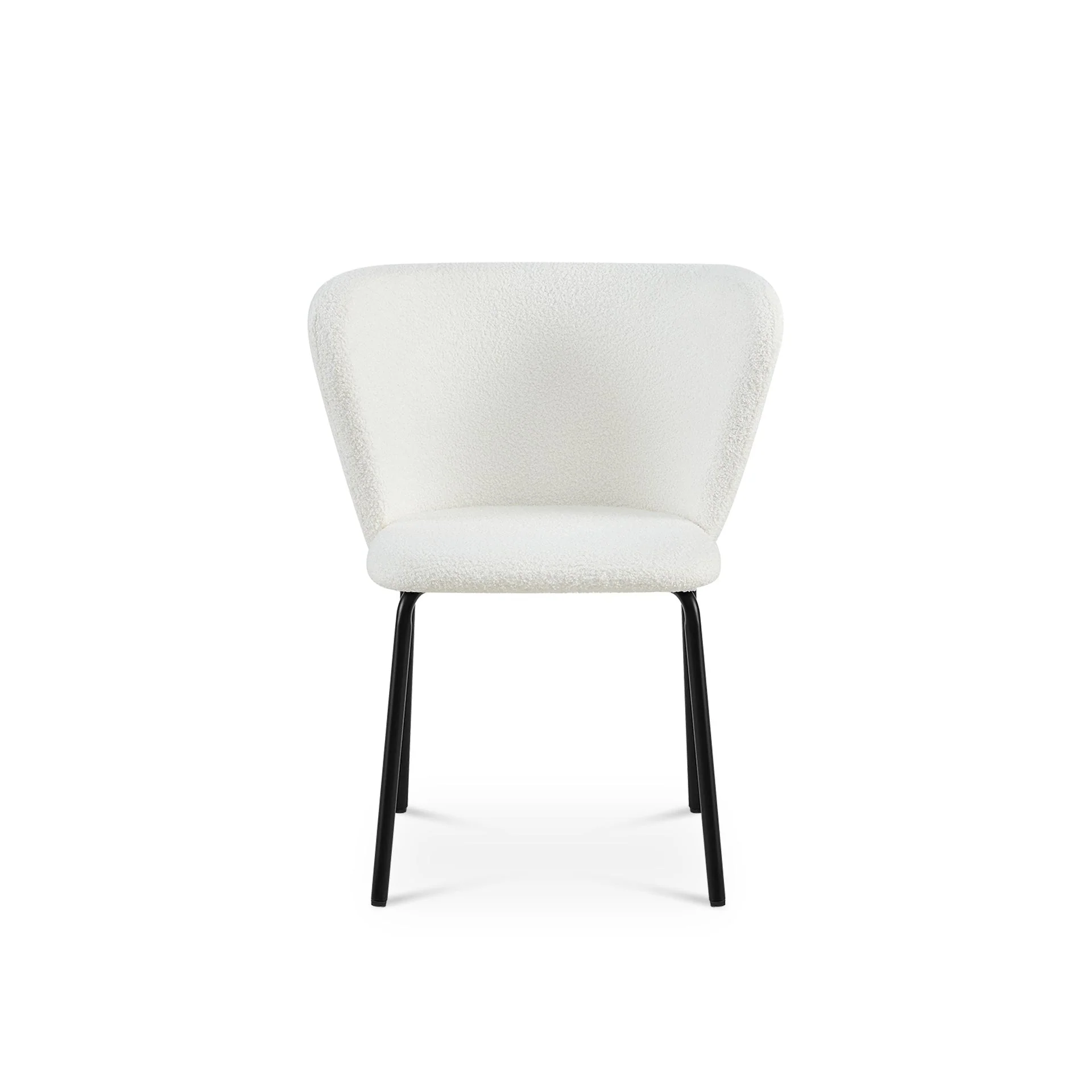 Blair Teddy Fabric Dining Chair - Set of 2 - White - Image 5
