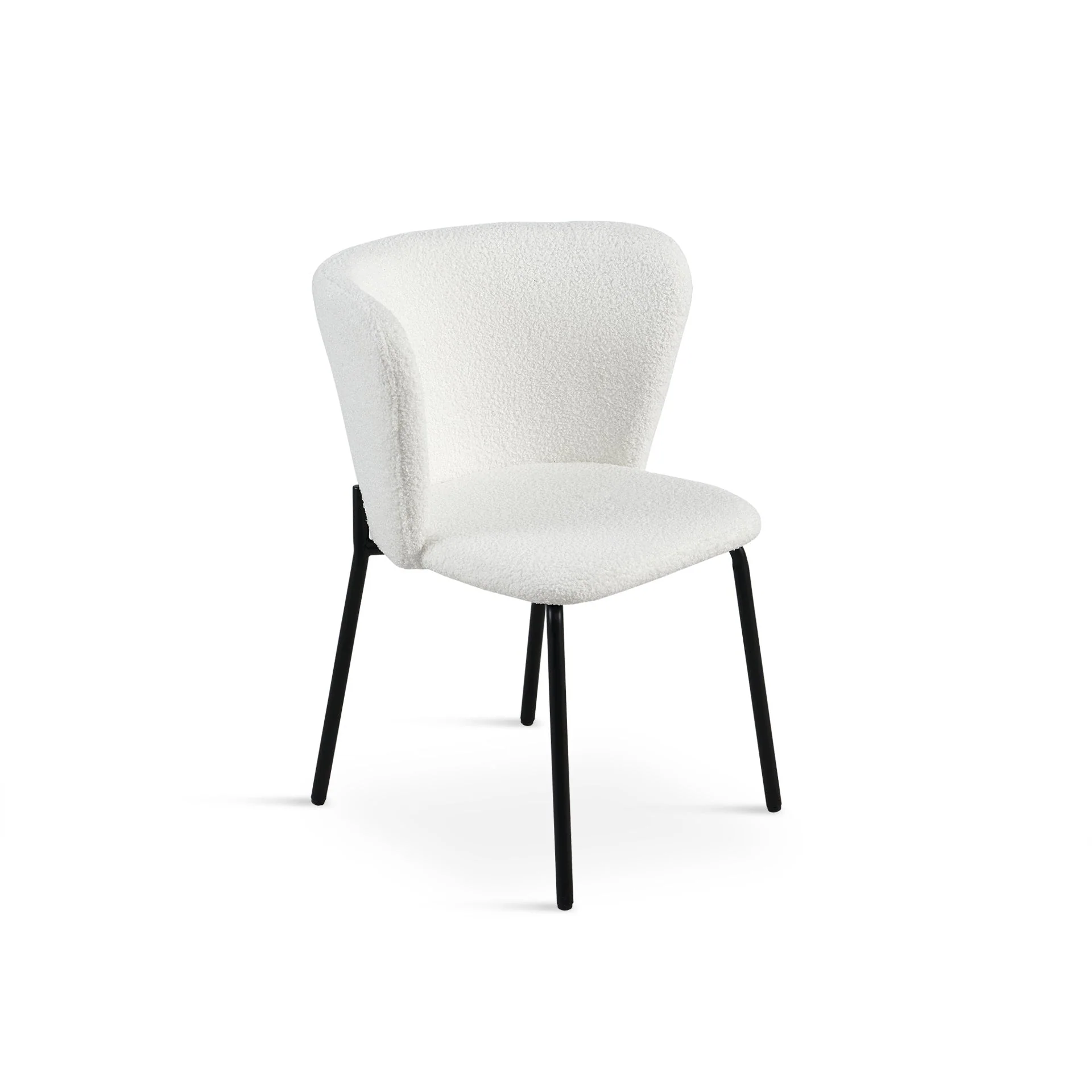 Blair Teddy Fabric Dining Chair - Set of 2 - White - Image 6
