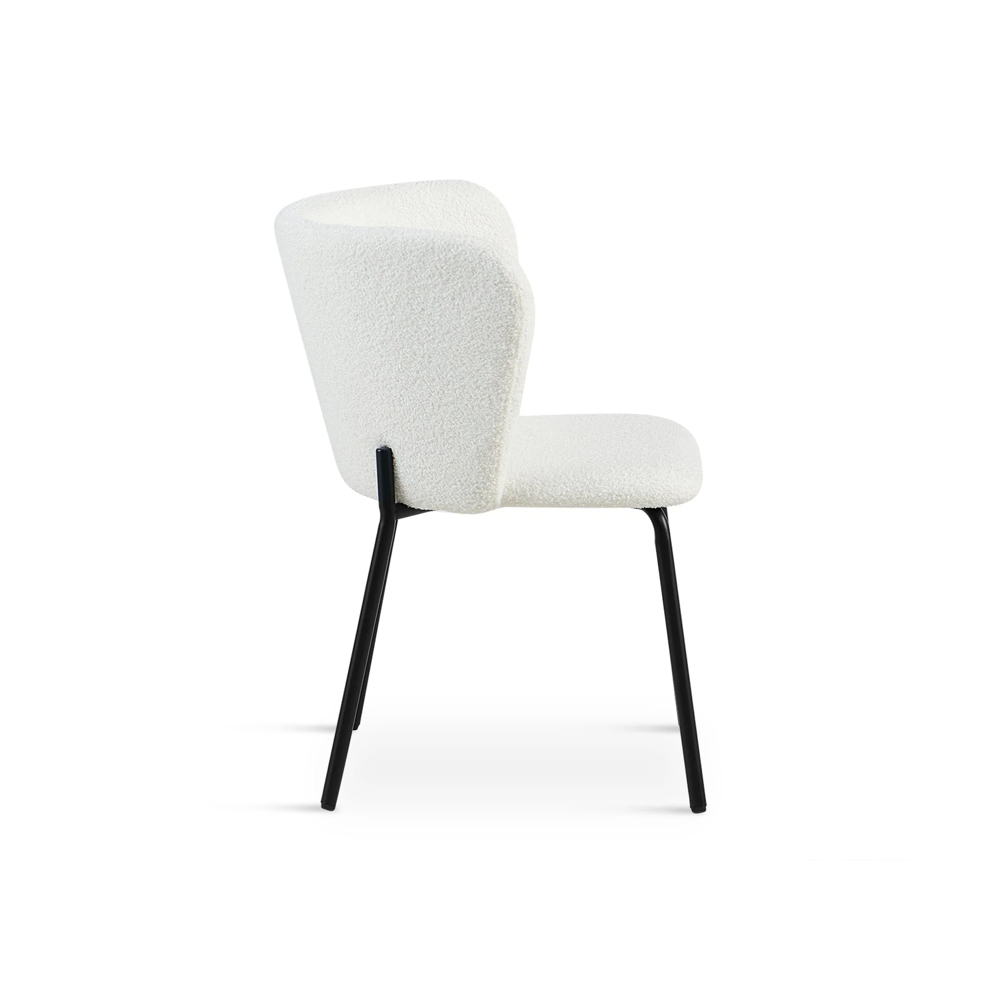 Blair Teddy Fabric Dining Chair - Set of 2 - White - Image 7