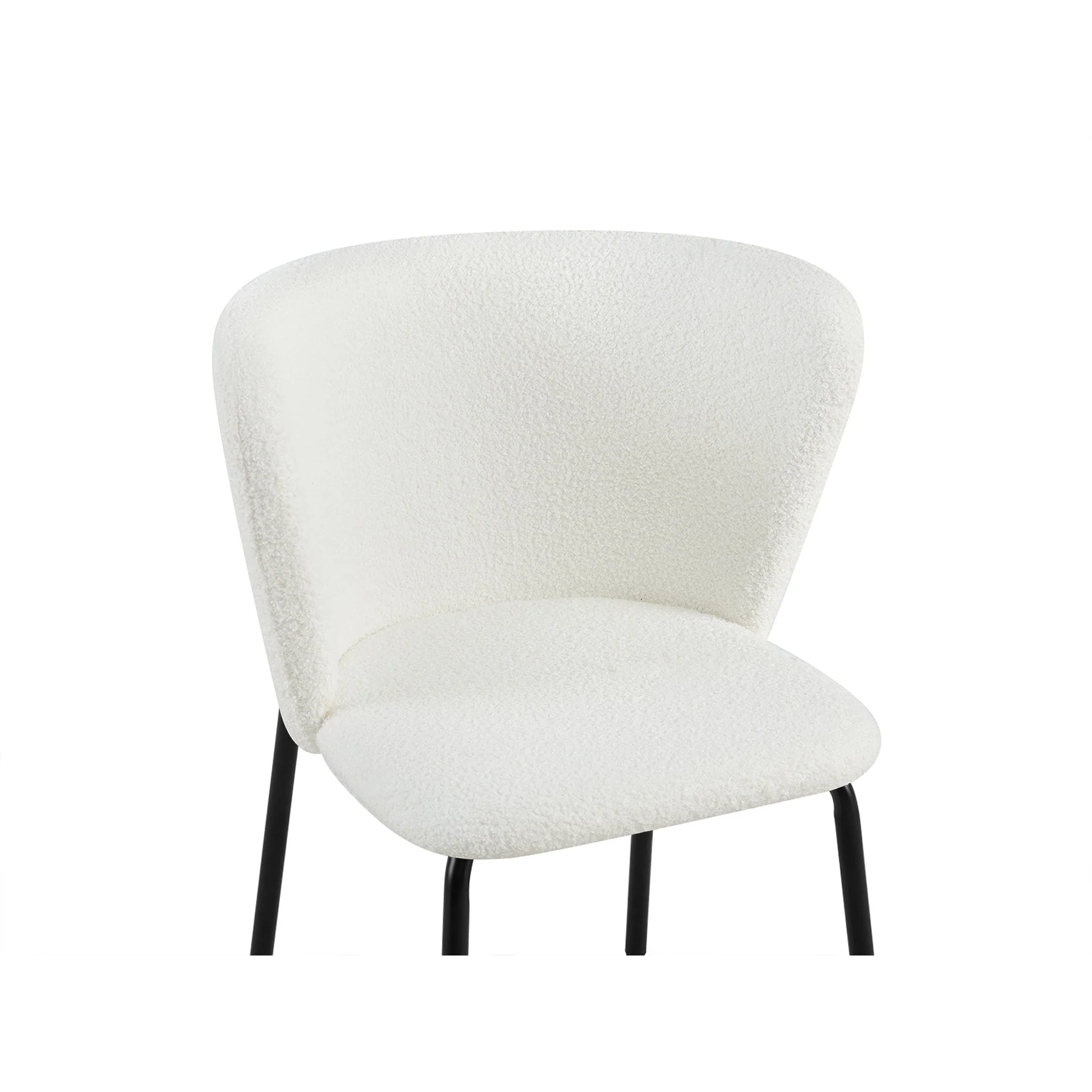 Blair Teddy Fabric Dining Chair - Set of 2 - White - Image 8