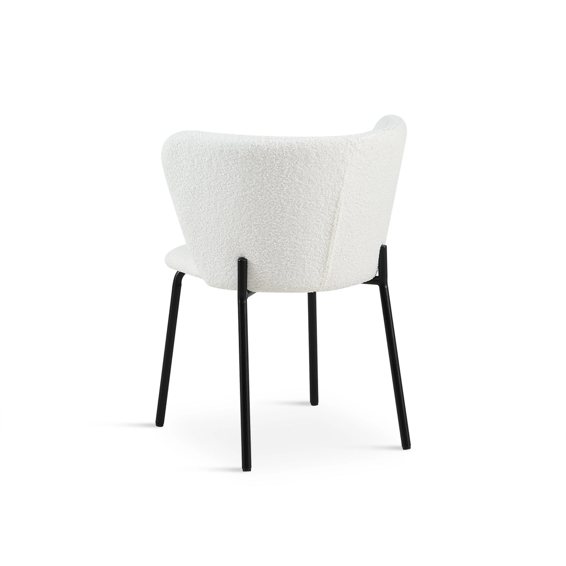 Blair Teddy Fabric Dining Chair - Set of 2 - White - Image 9
