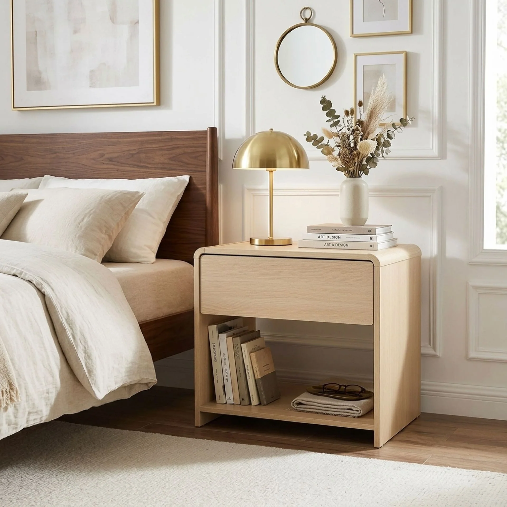 Blake Bedside Table - Oak - Image 4