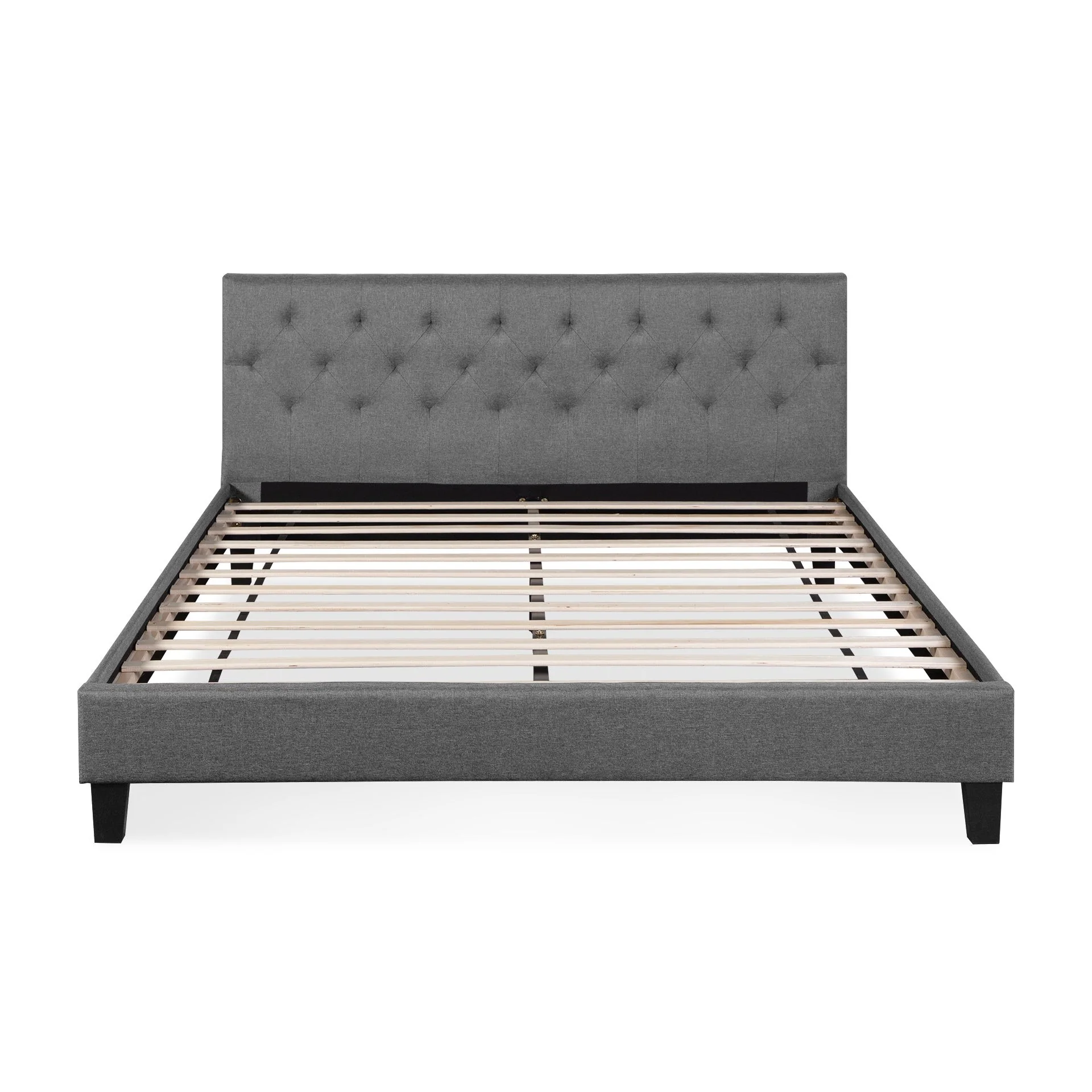 Blane King Bed Frame - Dark Grey - Image 8