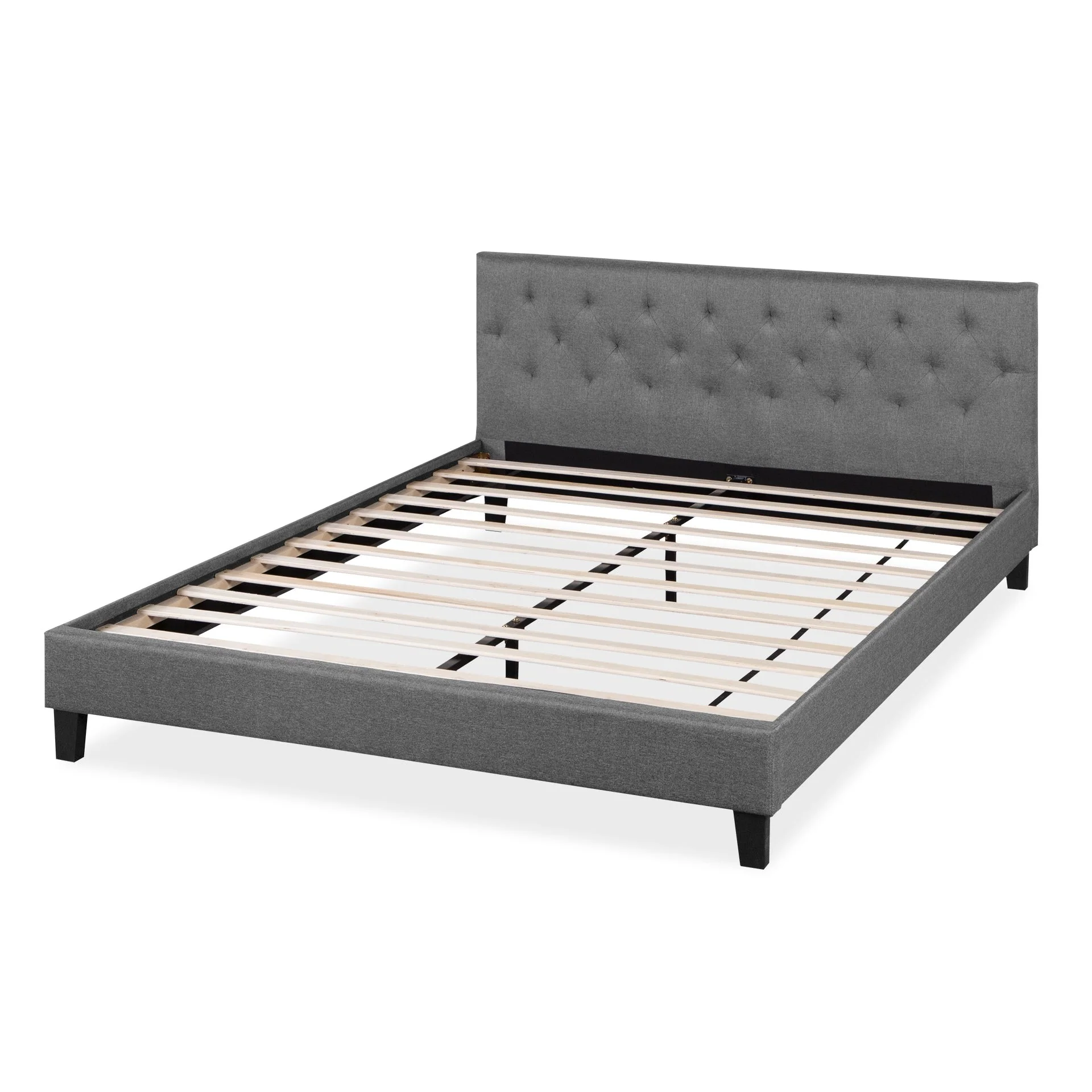 Blane King Bed Frame - Dark Grey - Image 9