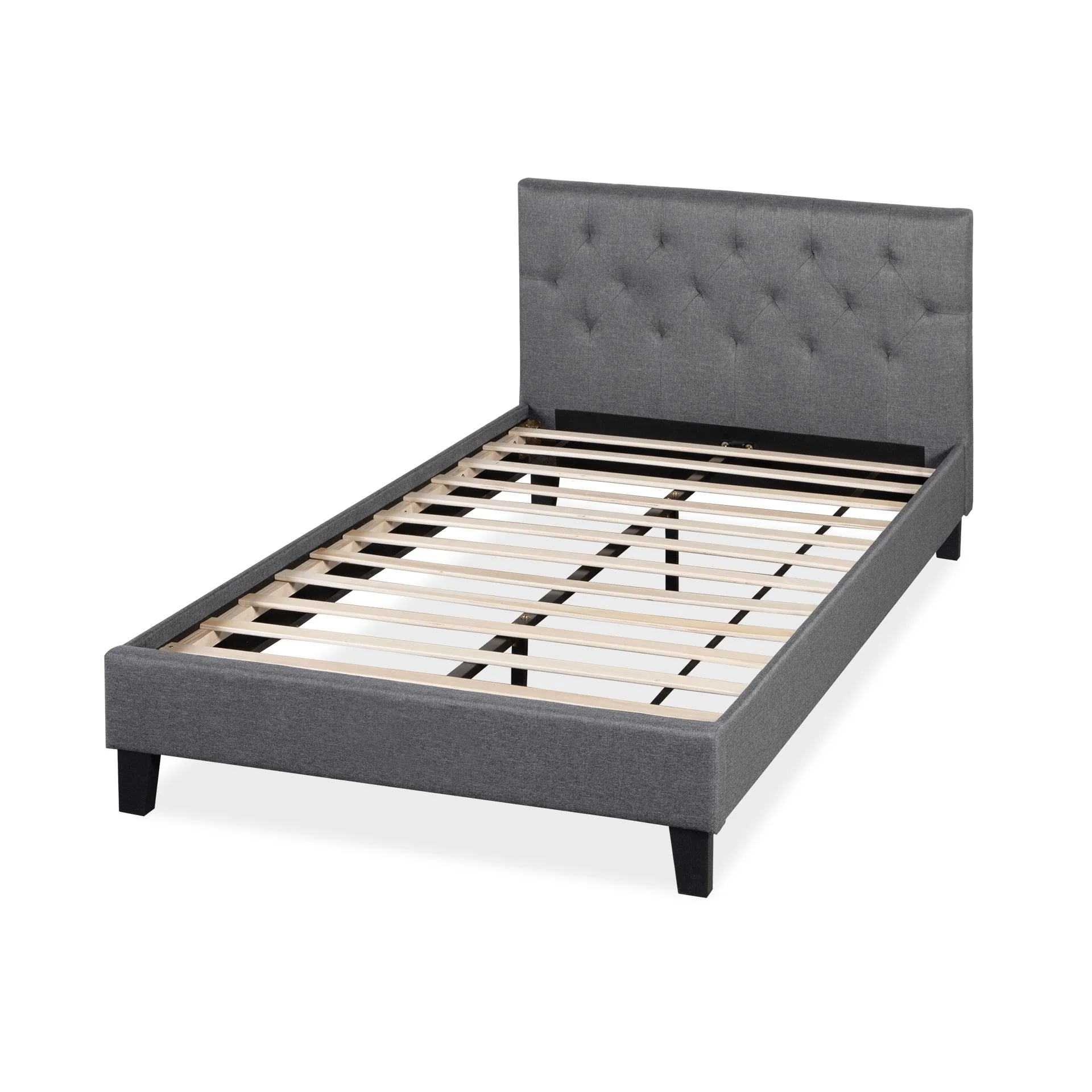 Blane King Single Bed Frame - Dark Grey - Image 10