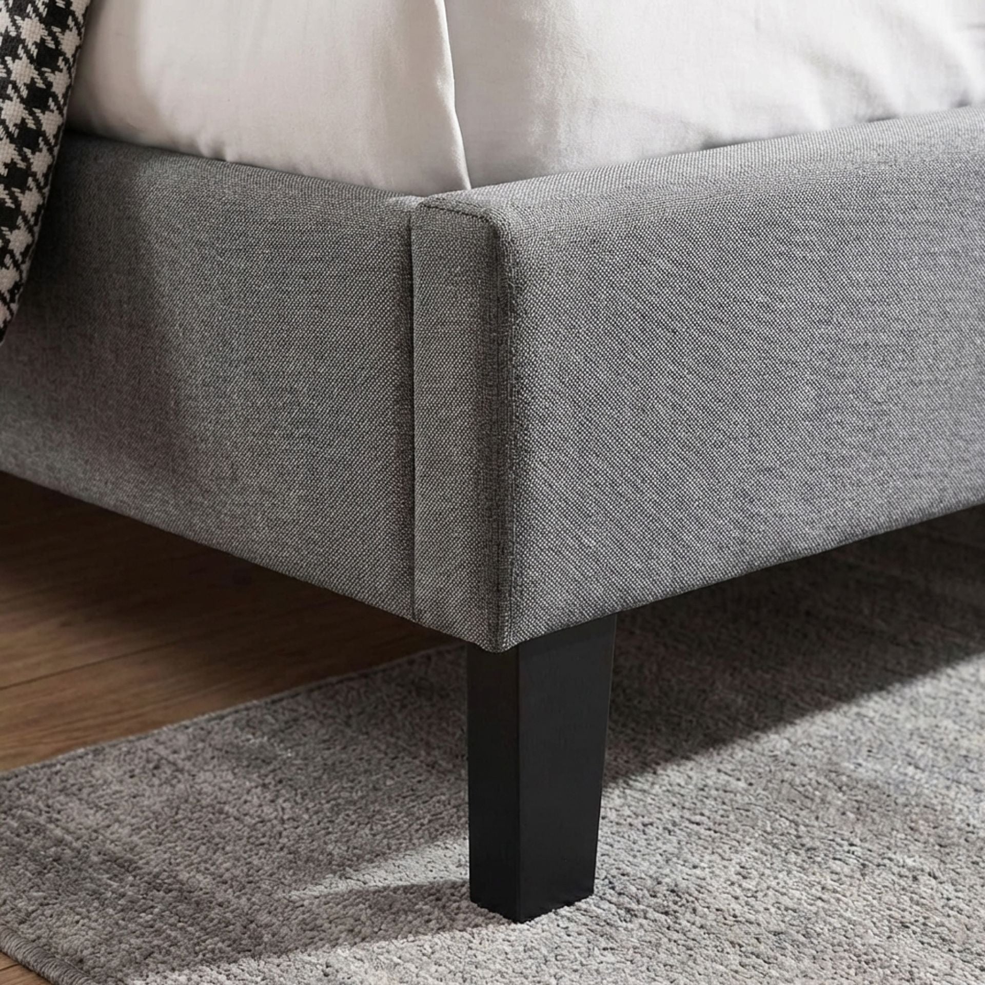 Blane King Single Bed Frame - Dark Grey - Image 7