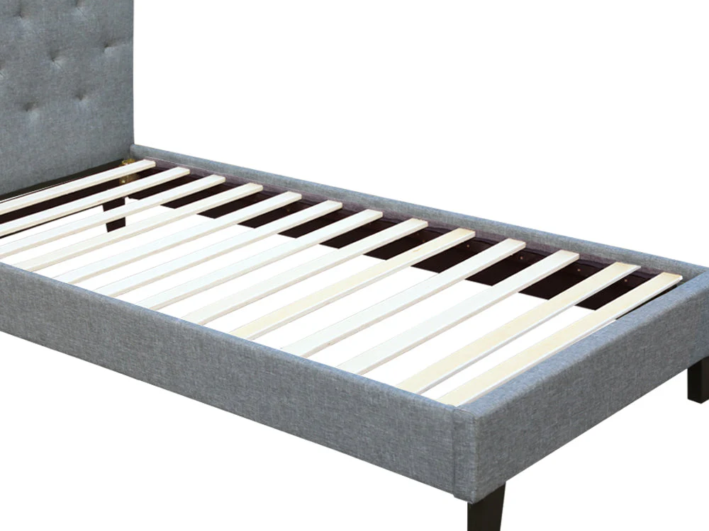 BLANE King Single Bed Frame - GREY - Image 6