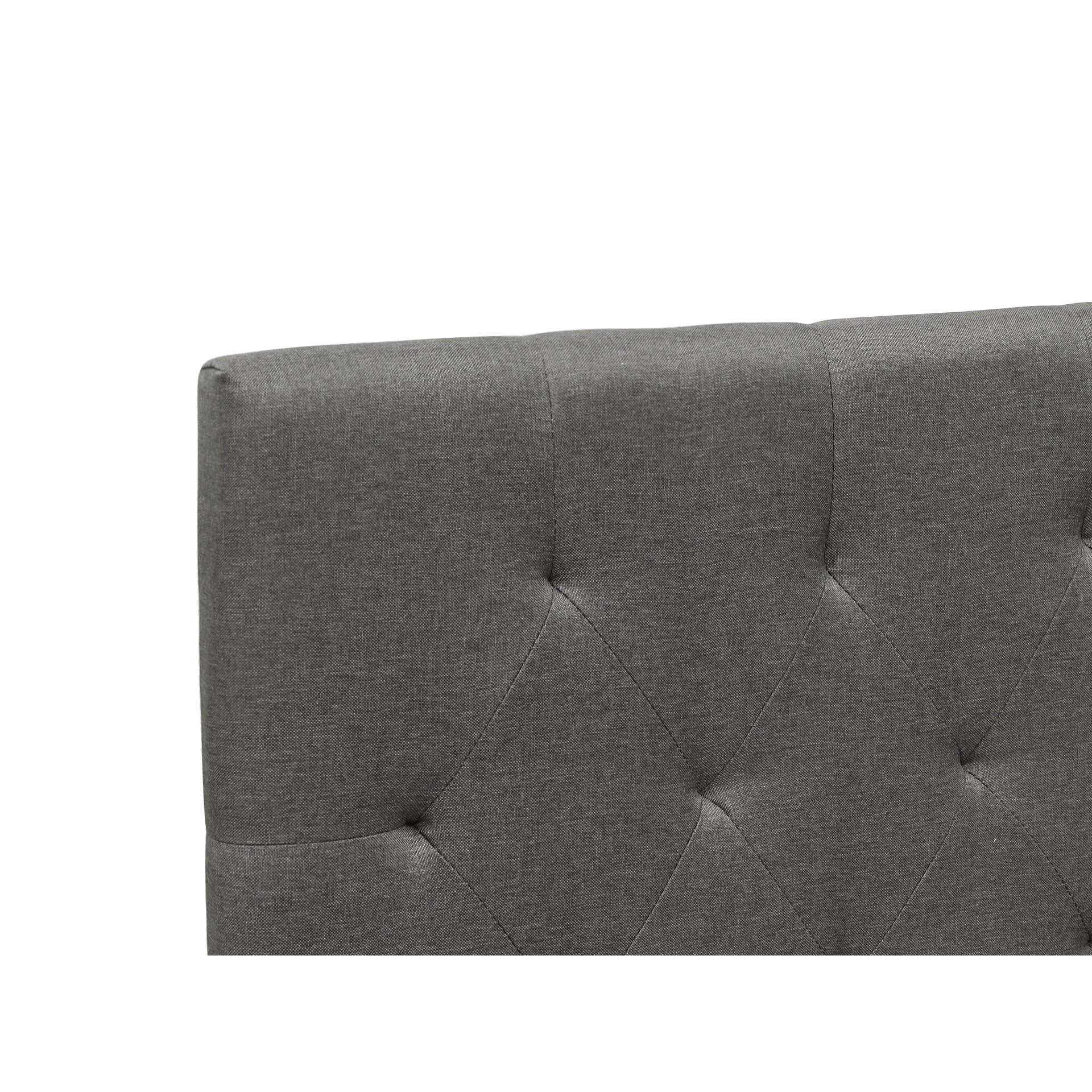 Blane Queen Bed Frame - Dark Grey - Image 9