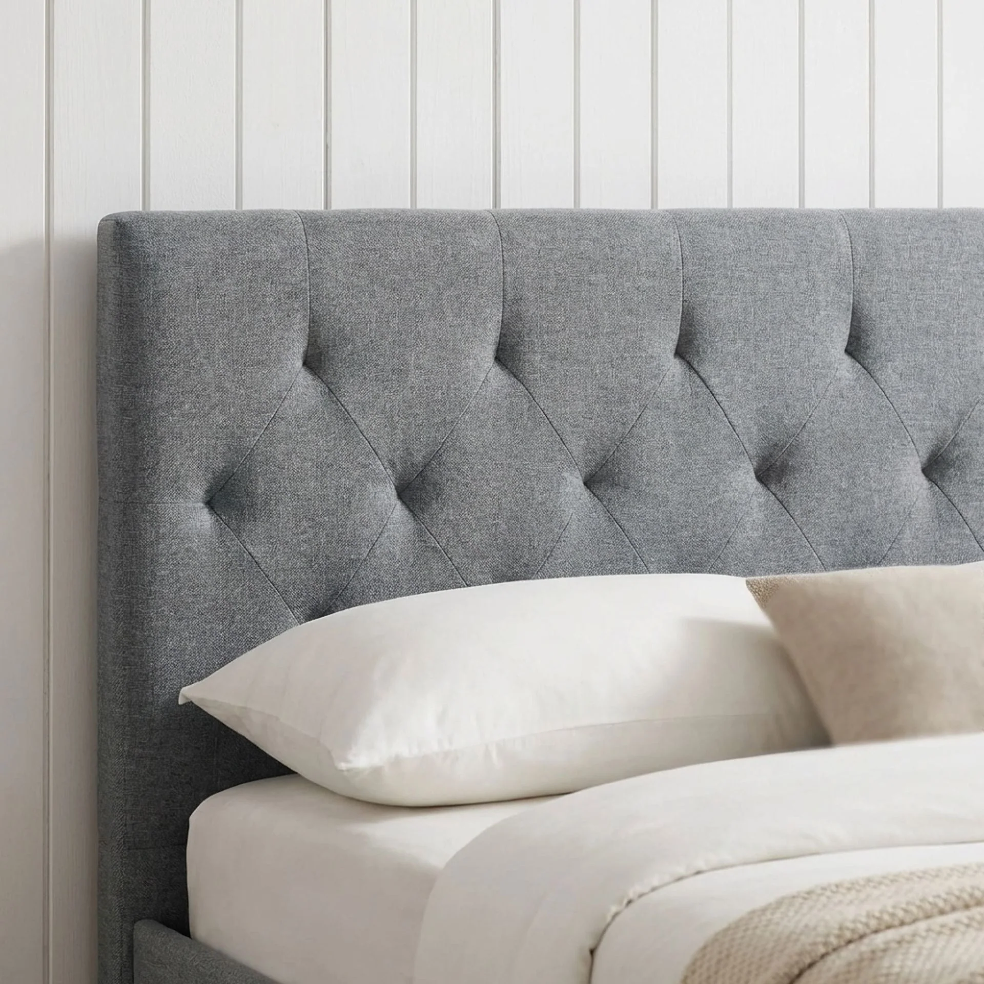Blane Queen Bed Frame - Grey - Image 4