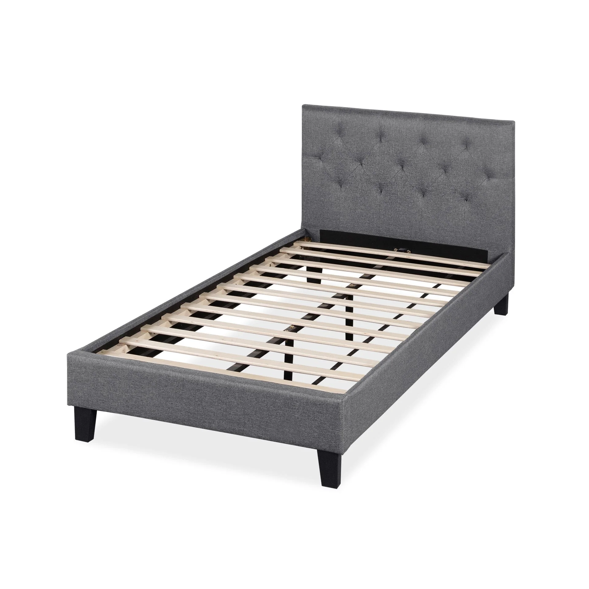 Blane Single Bed Frame - Dark Grey - Image 11
