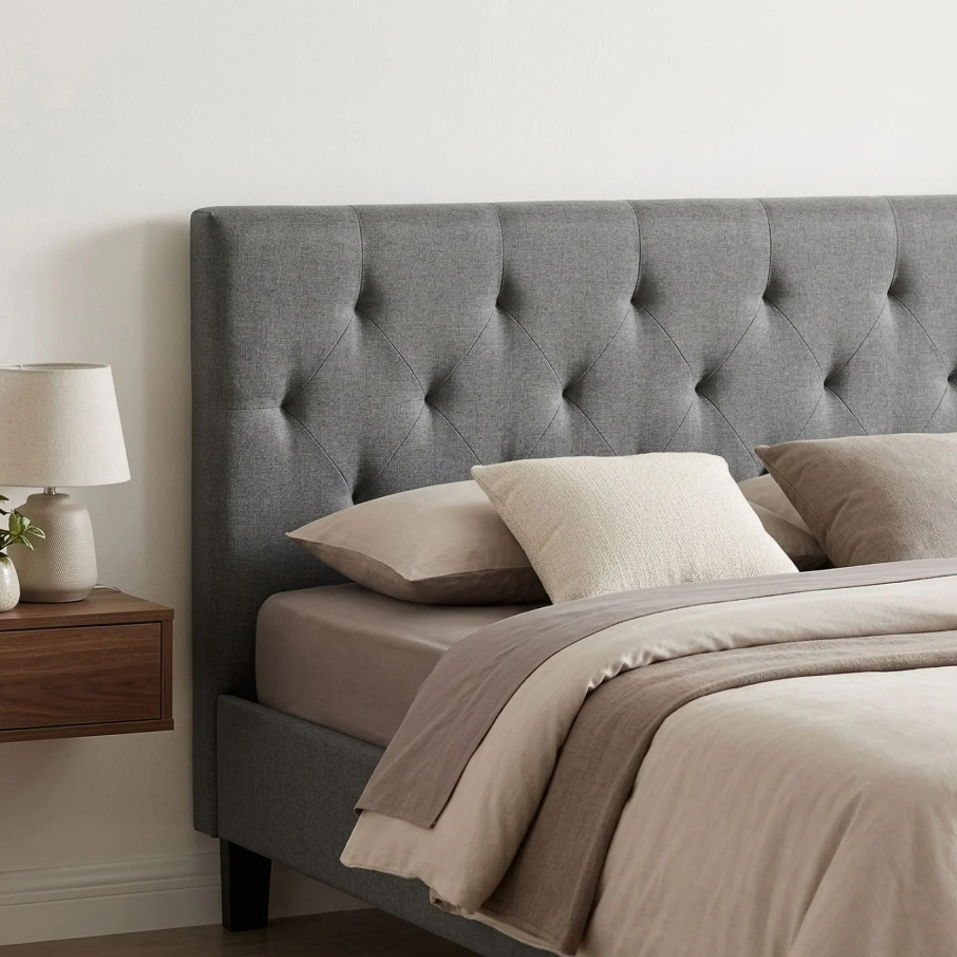 Blane Super King Bed Frame - Dark Grey - Image 4