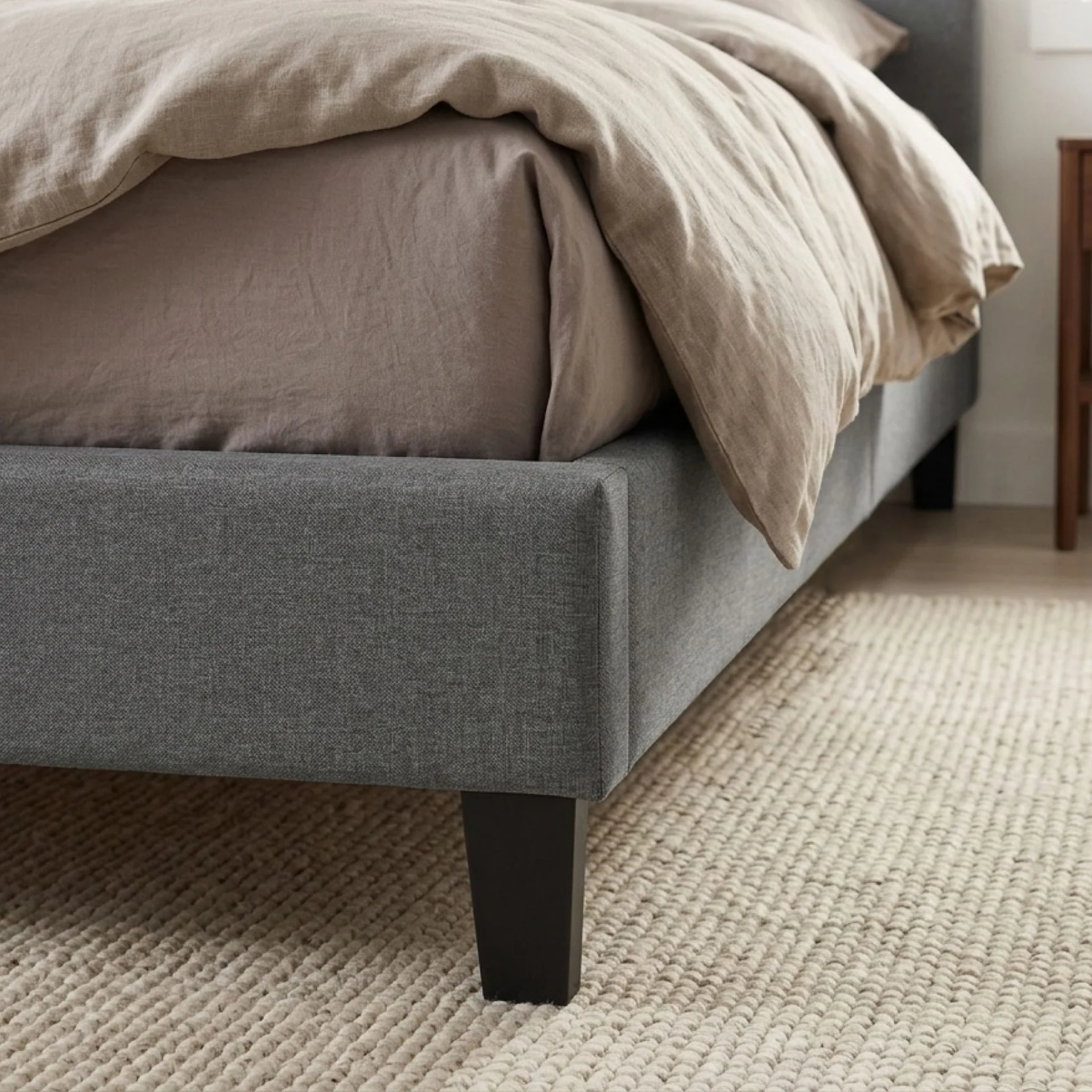Blane Super King Bed Frame - Dark Grey - Image 5