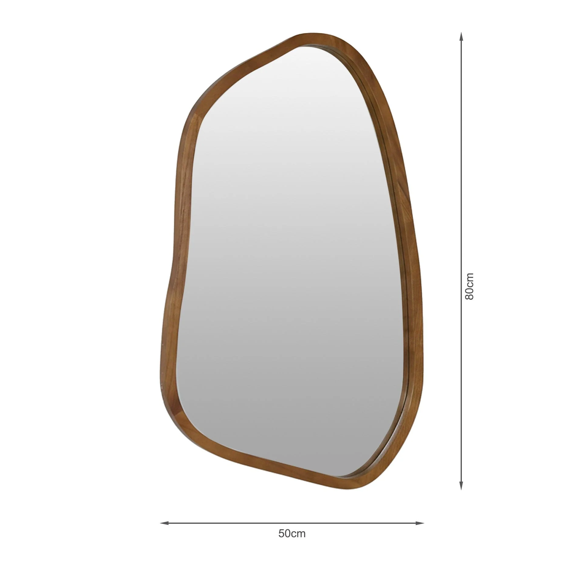 Bliss Pebble Wall Mirror 80cm - Light Wood - Image 15