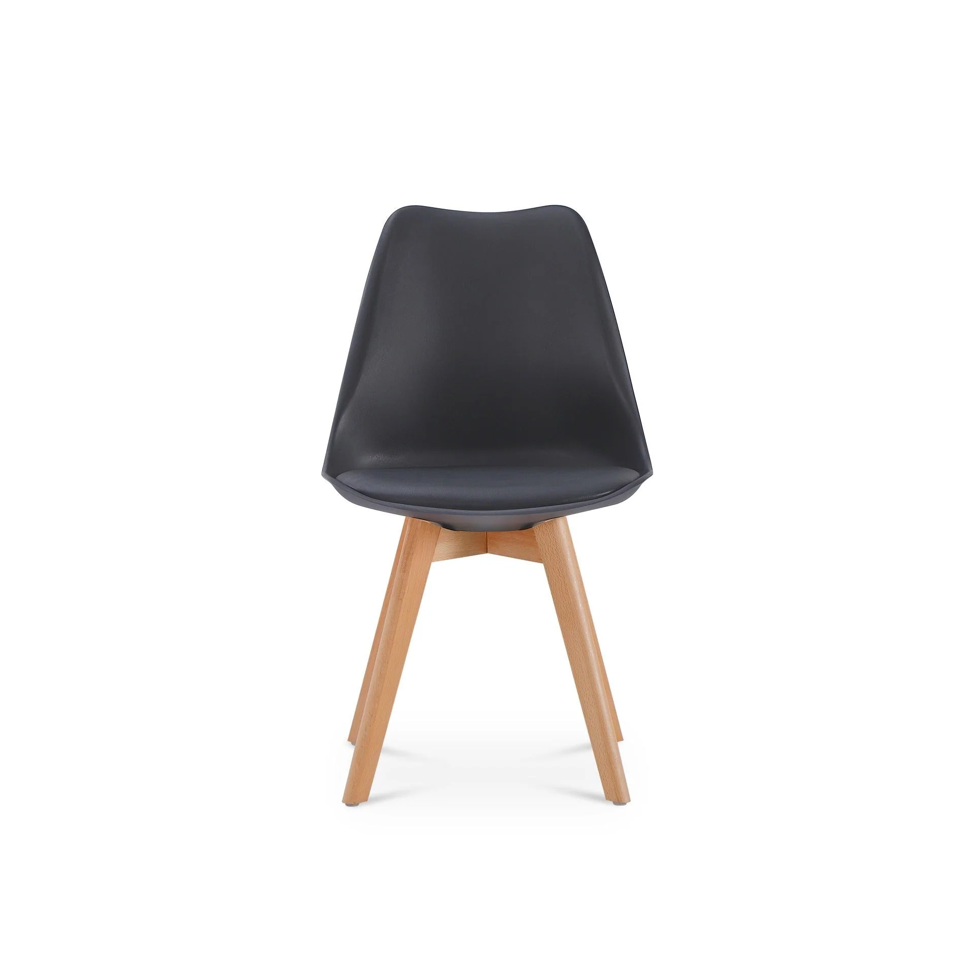 Bodhi Dining Chair with Padded Seat - Set of 4 - Black - Image 4