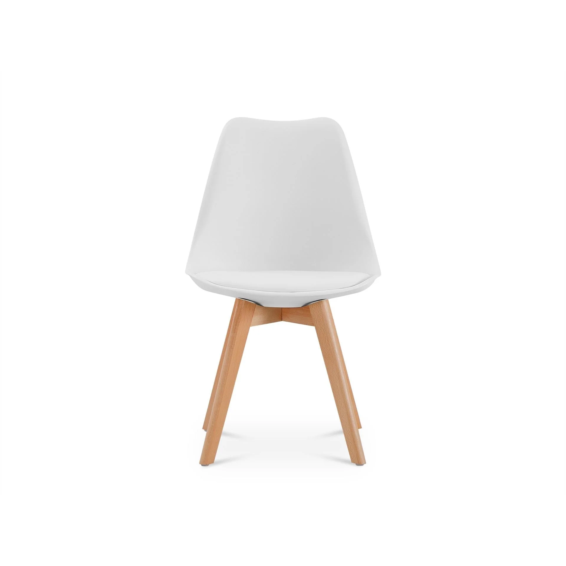 Bodhi Dining Chair with Padded Seat - Set of 4 - White - Image 4