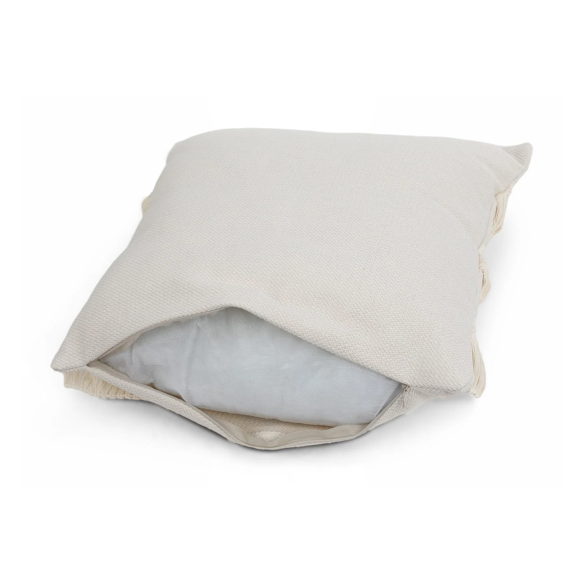 Bohemian Wavy Tassell Cushion 45x45cm - Image 3
