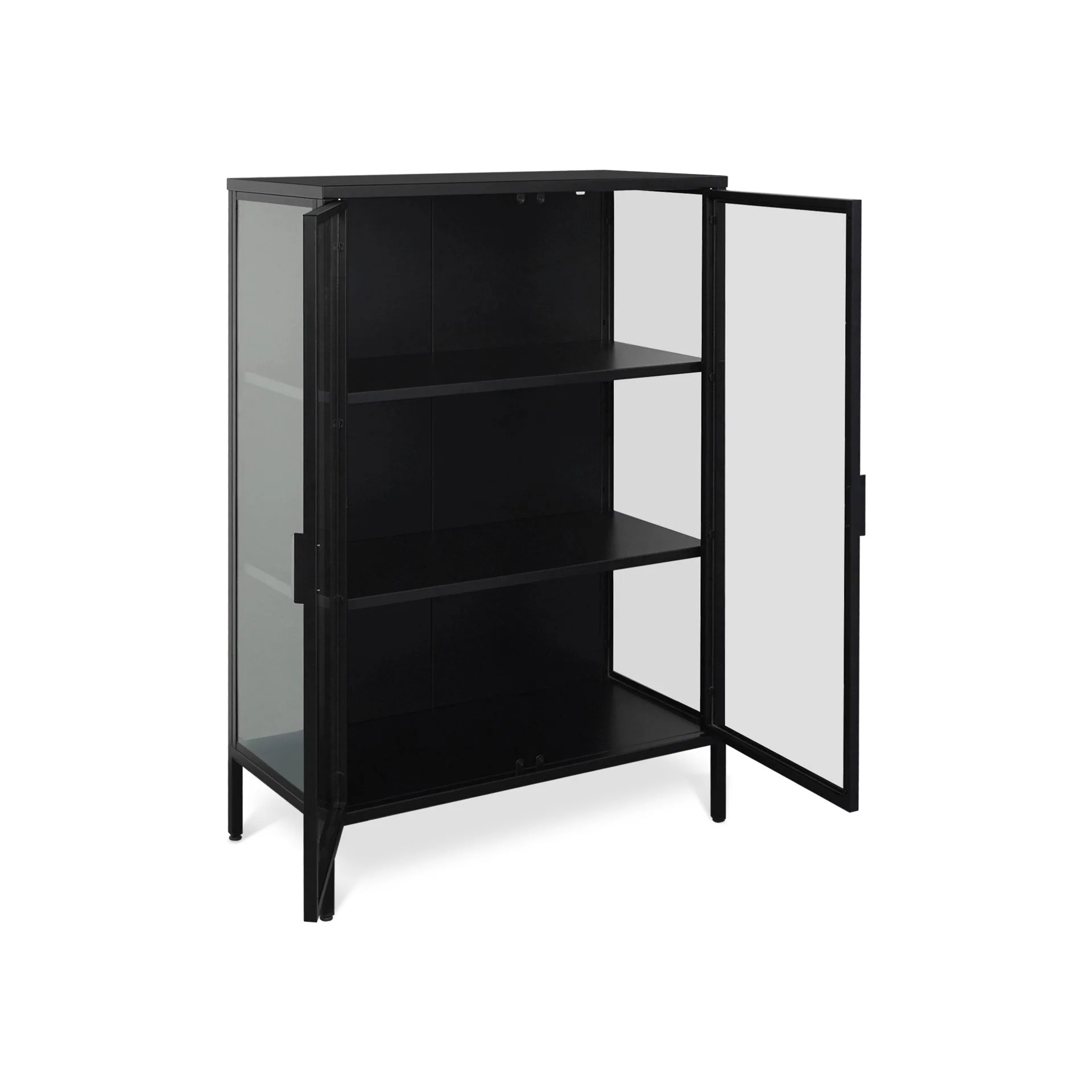 Boise 1.2m Display Cabinet - Black - Image 4
