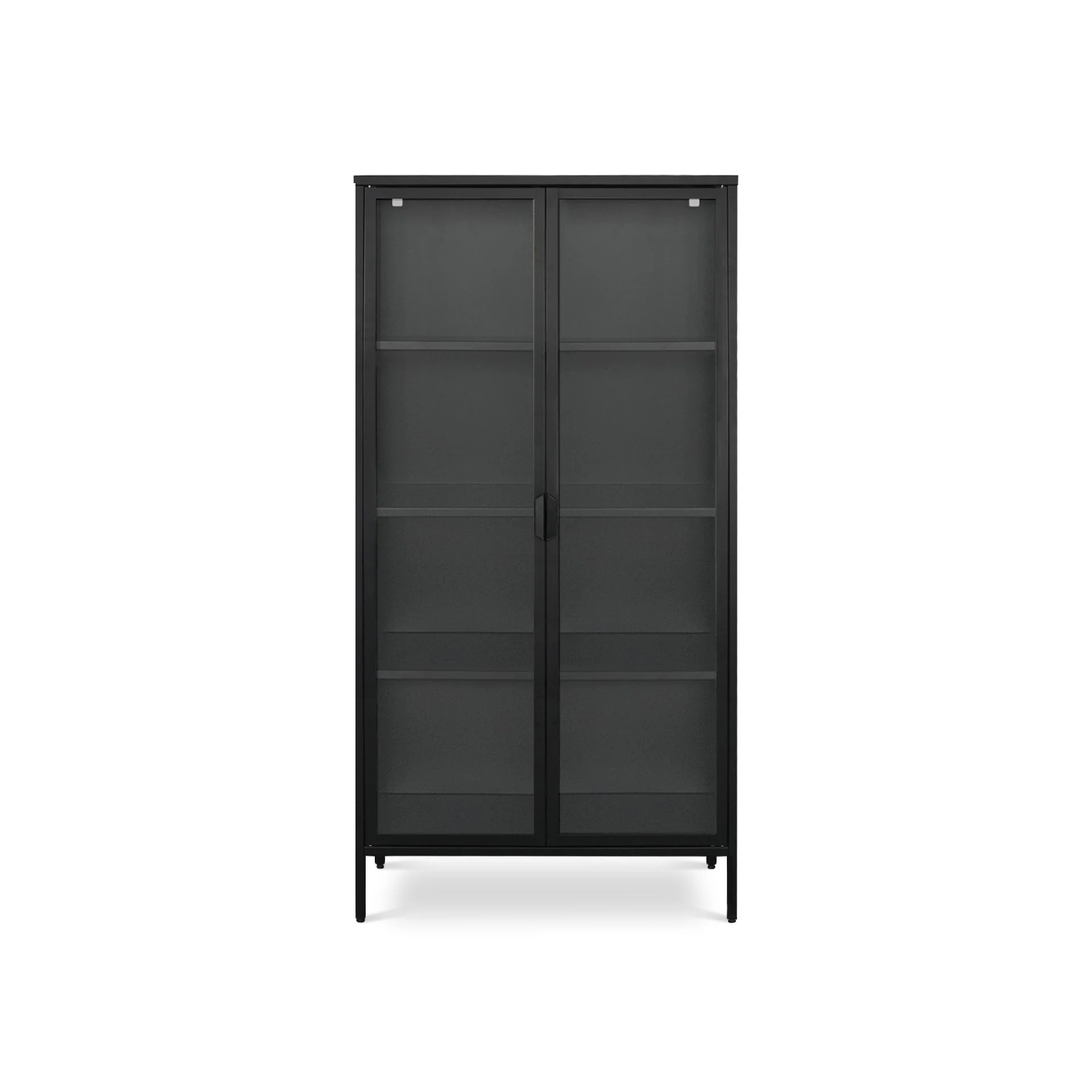 Boise 1.6m 2 Door Display Cabinet - Black - Image 3