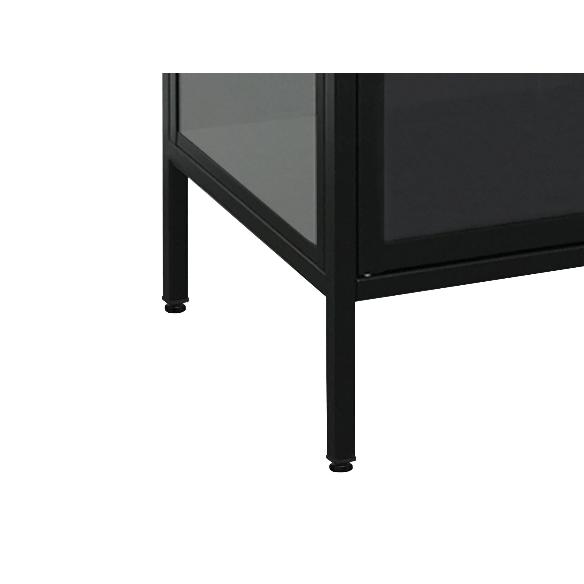 Boise 1.6m 2 Door Display Cabinet - Black - Image 5