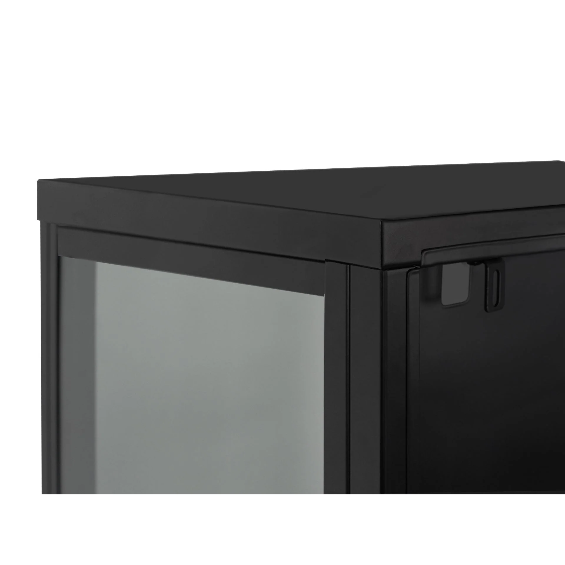 Boise 1.6m 2 Door Display Cabinet - Black - Image 6