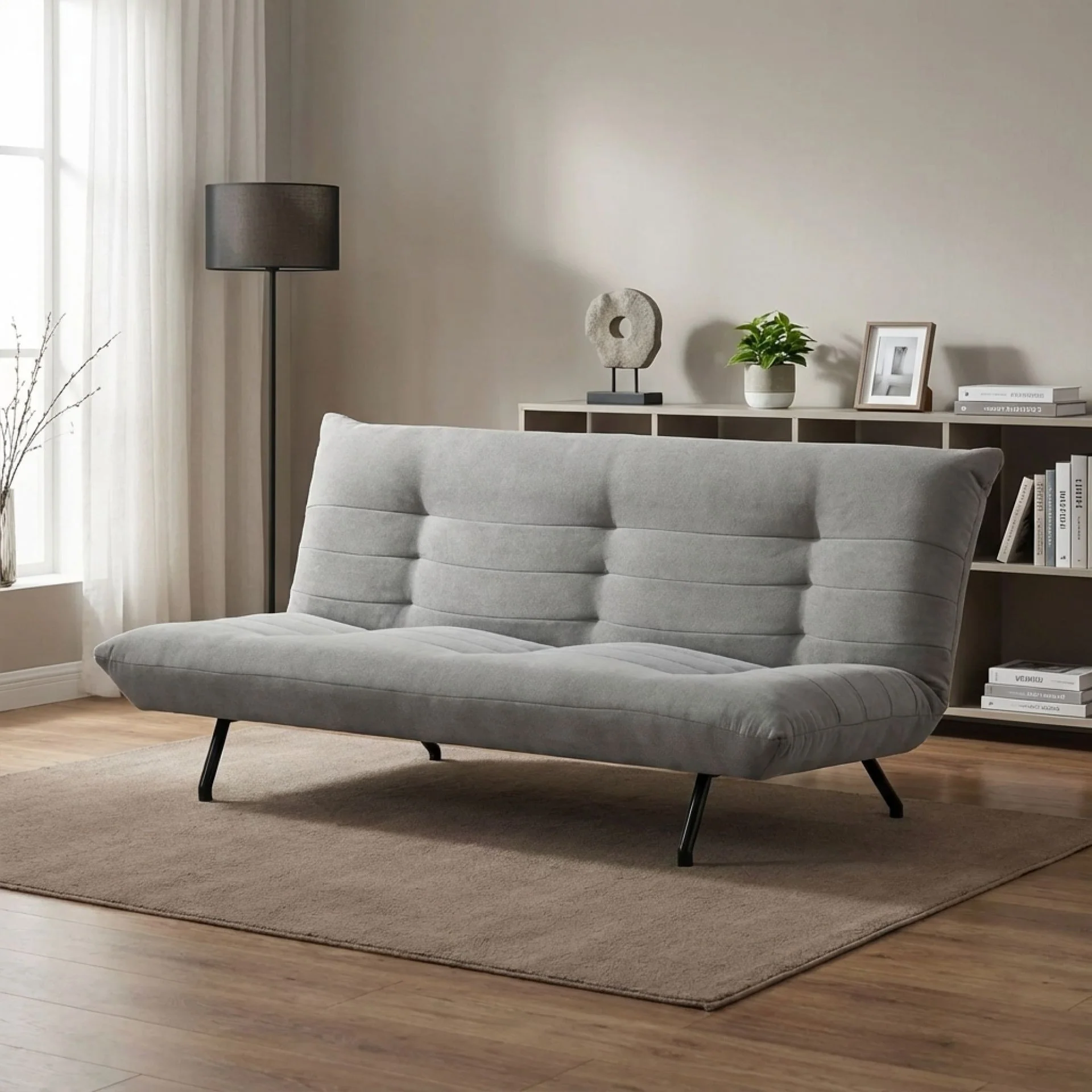 Bolivia 3 Seater Sofa Bed - Grey - Image 4