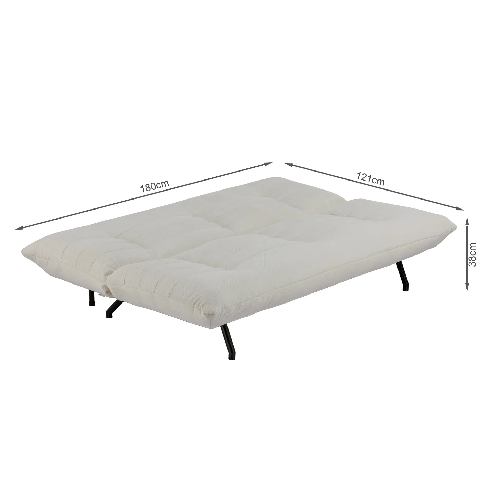 Bolivia 3 Seater Sofa Bed - White - Image 9