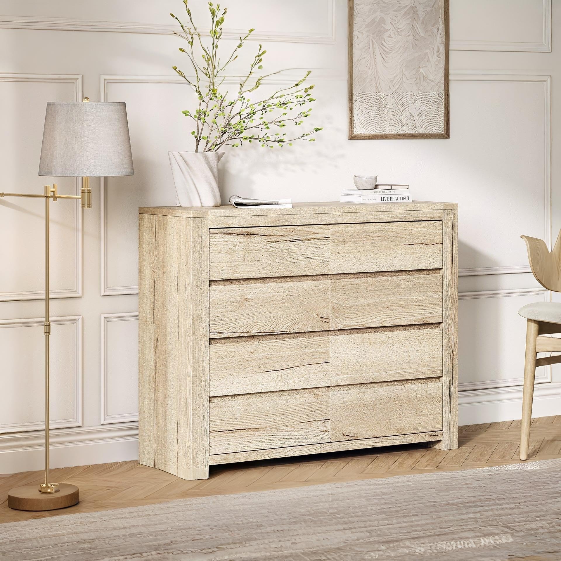 Borneo 8 Drawers Lowboy - Oak - Image 3