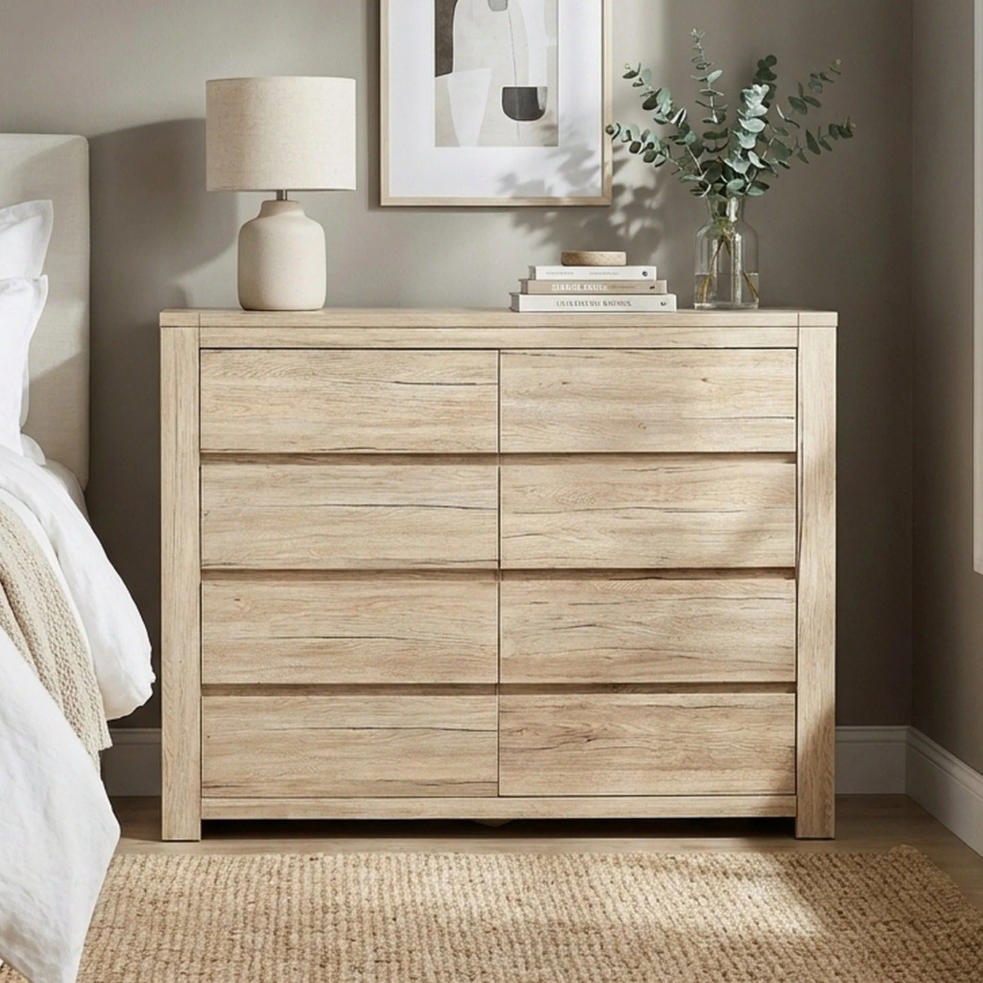 Borneo 8 Drawers Lowboy - Oak - Image 7